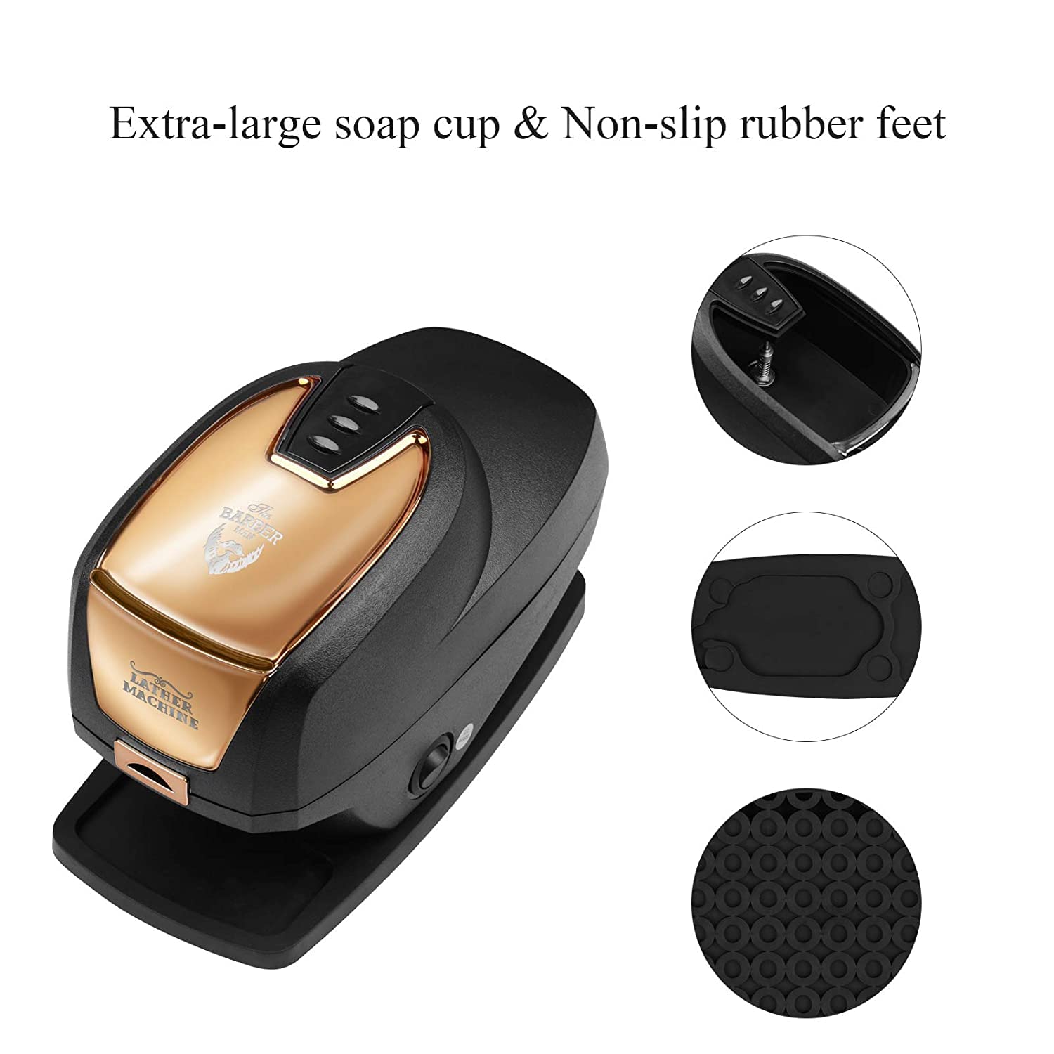 STYLANCE Professional Hot Lather Machine for Shaving - Barber Shaving Cream Heater & Foam Warmer for Men, Husband Gift - Perfect for Home Barber Kits & Salon Shaving Experience (Black)