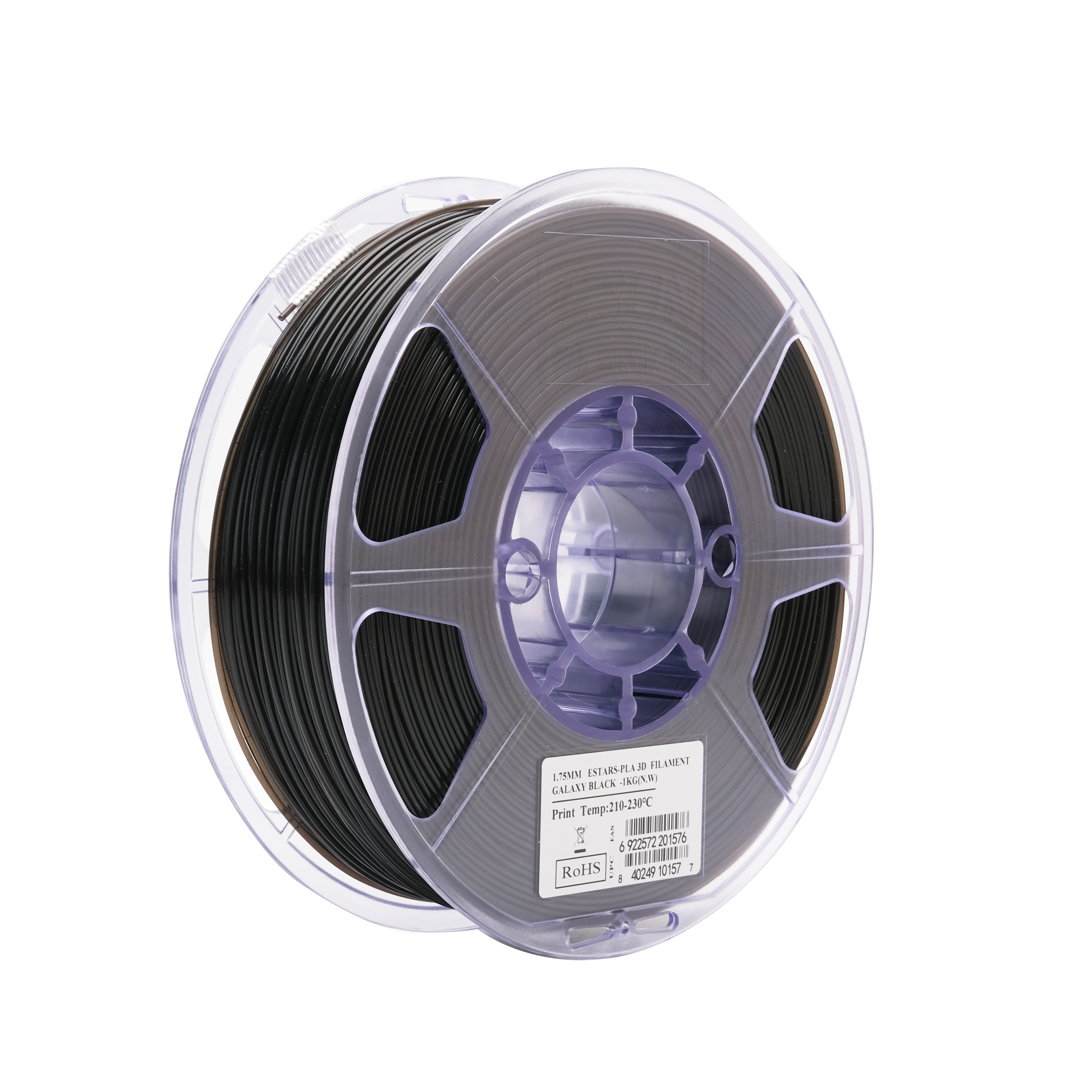 eSun eStars Galaxy Black PLA Filament 1.75mm 1kg Spool - Premium 3D Printing Filament for Smooth Prints | Perfect for Cosplay Props, DIY Models & Home Decor Projects