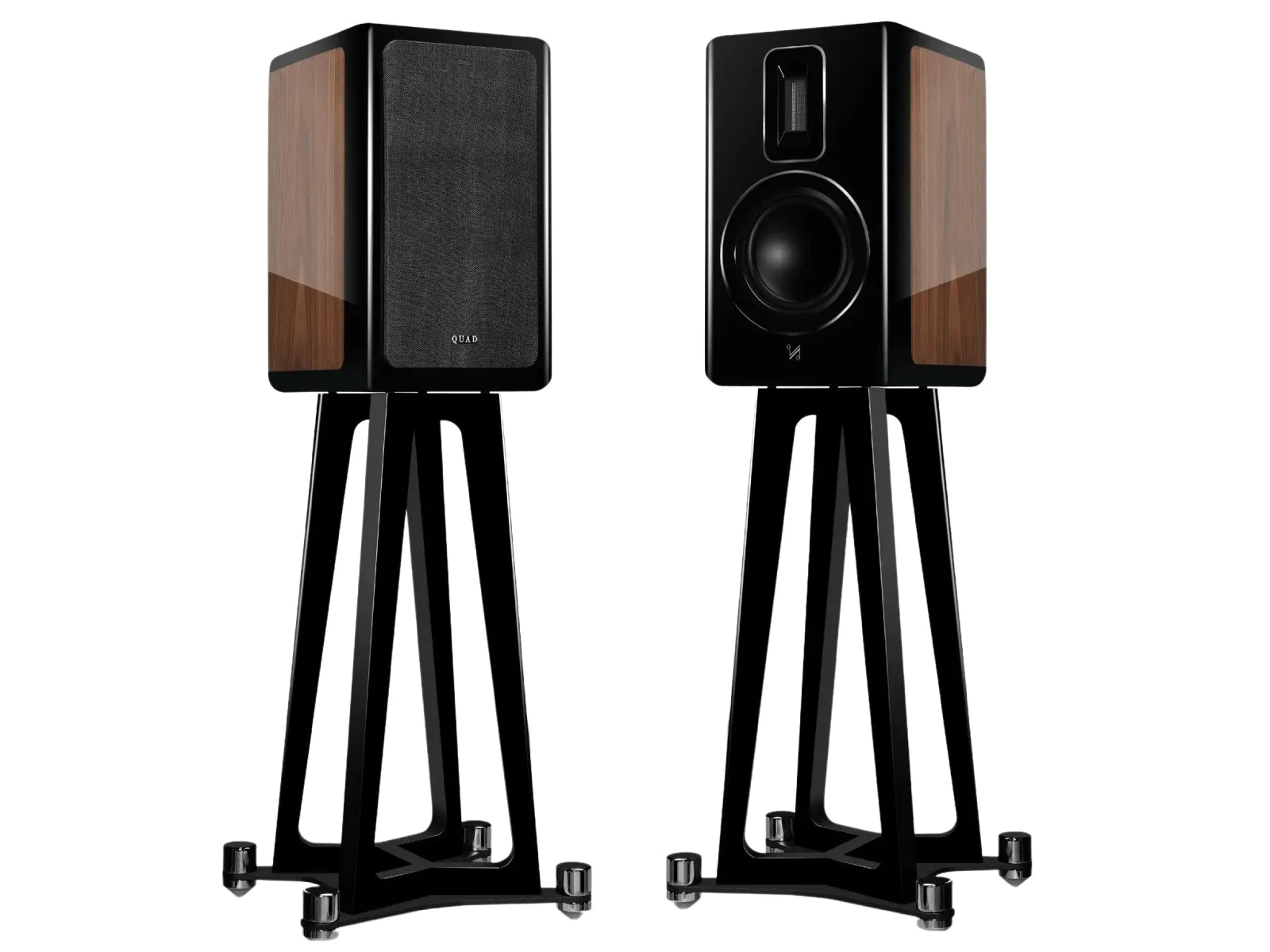 Quad REVELA 1 Standmount Speakers Pair with Included Stands - Premium Bookshelf Speakers for Home Theater & Music Listening