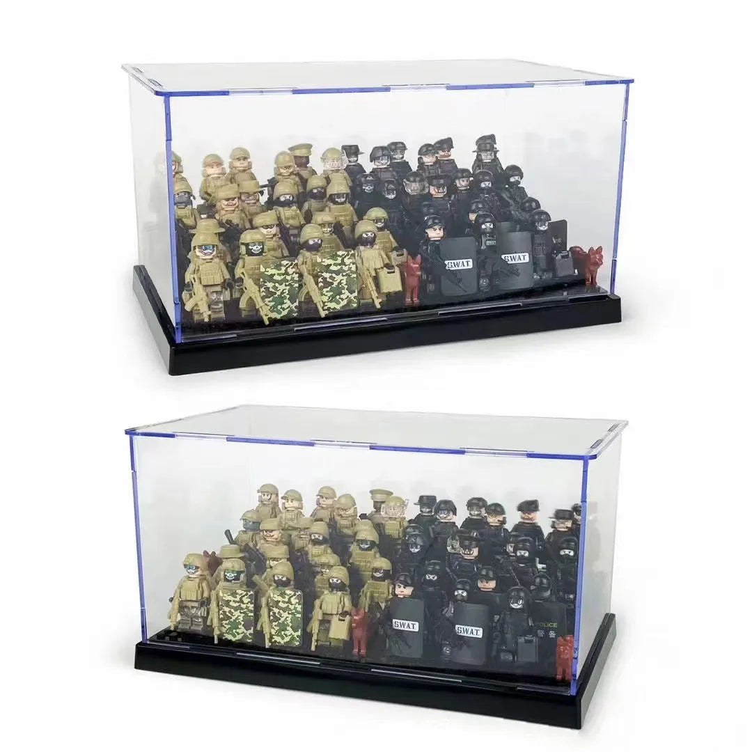 2-Pack LEGO Minifigure Display Case - Clear Acrylic Showcase for Collectible Mini Figures | Perfect for Home Decor, Office Display & Toy Collection Organization