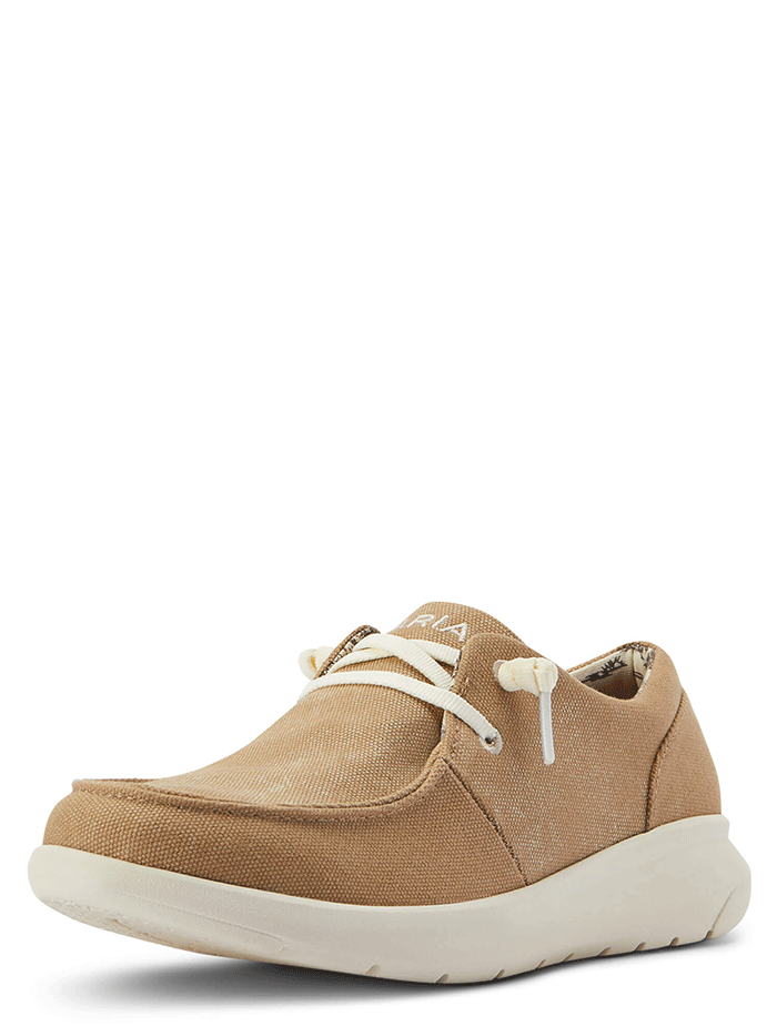 Ariat Women's Hilo Shoe - Washed Tan Canvas Casual Sneakers for Walking, Hiking & Outdoor Activities