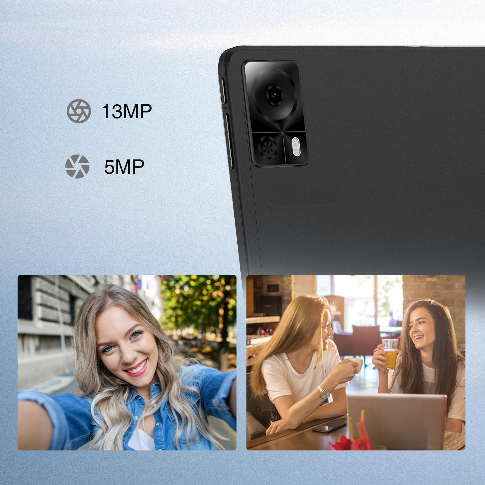 DOOGEE T20S 10.4 Inch Android Tablet - 128GB ROM (Expandable to 1TB) + 15GB RAM (8+7), Octa-Core 2.0GHz, 4G LTE/5G WiFi, 2K FHD Display, 7500mAh Battery - Perfect for Work, Study, and Entertainment