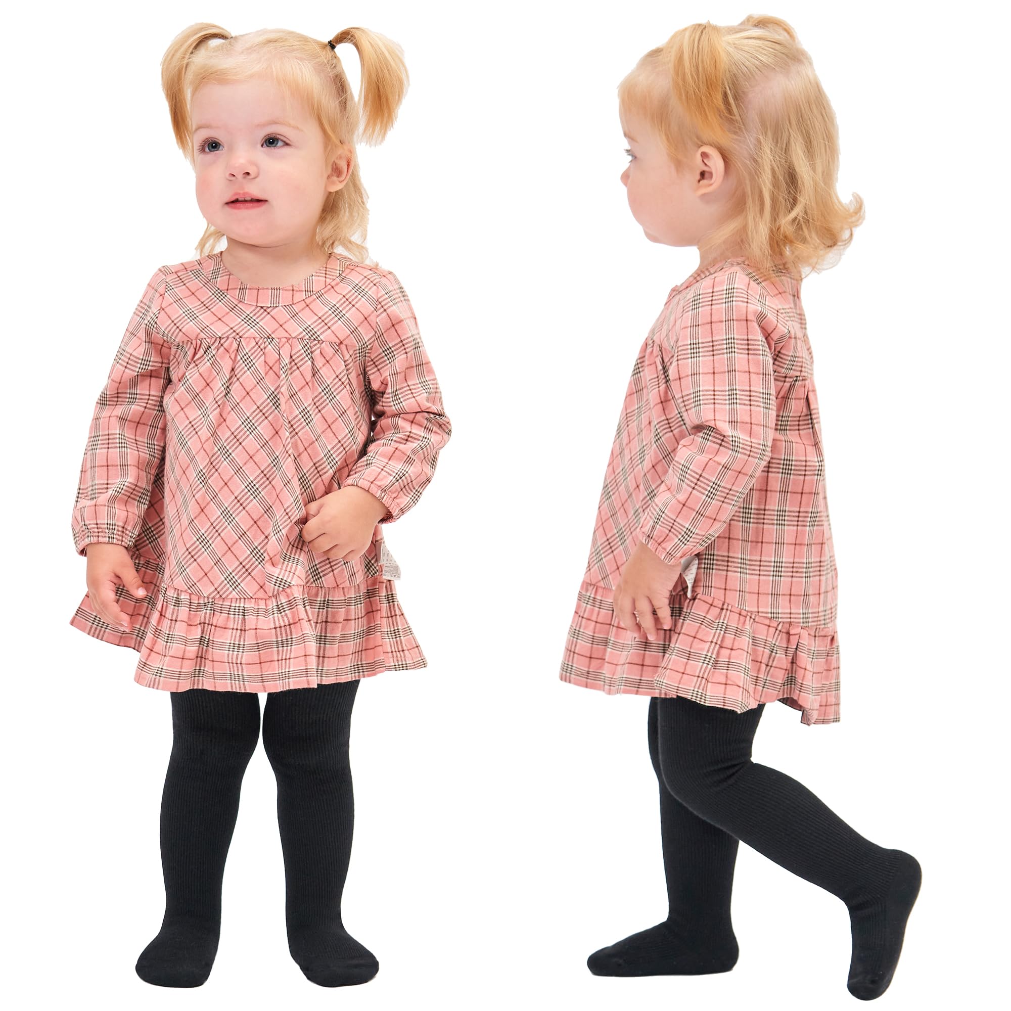 Stelle Baby Tights for Girls - Seamless Knit Cotton Leggings & Stockings for Toddlers & Infants | Soft & Comfortable Everyday Wear for Playtime, School & Special Occasions