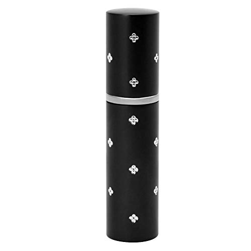 10ml Refillable Aluminum Perfume Bottle with Pump - Portable Travel Perfume Atomizer for Women & Men (Black) - Ideal for Gym, Office & On-the-Go Fragrance Touch-Ups