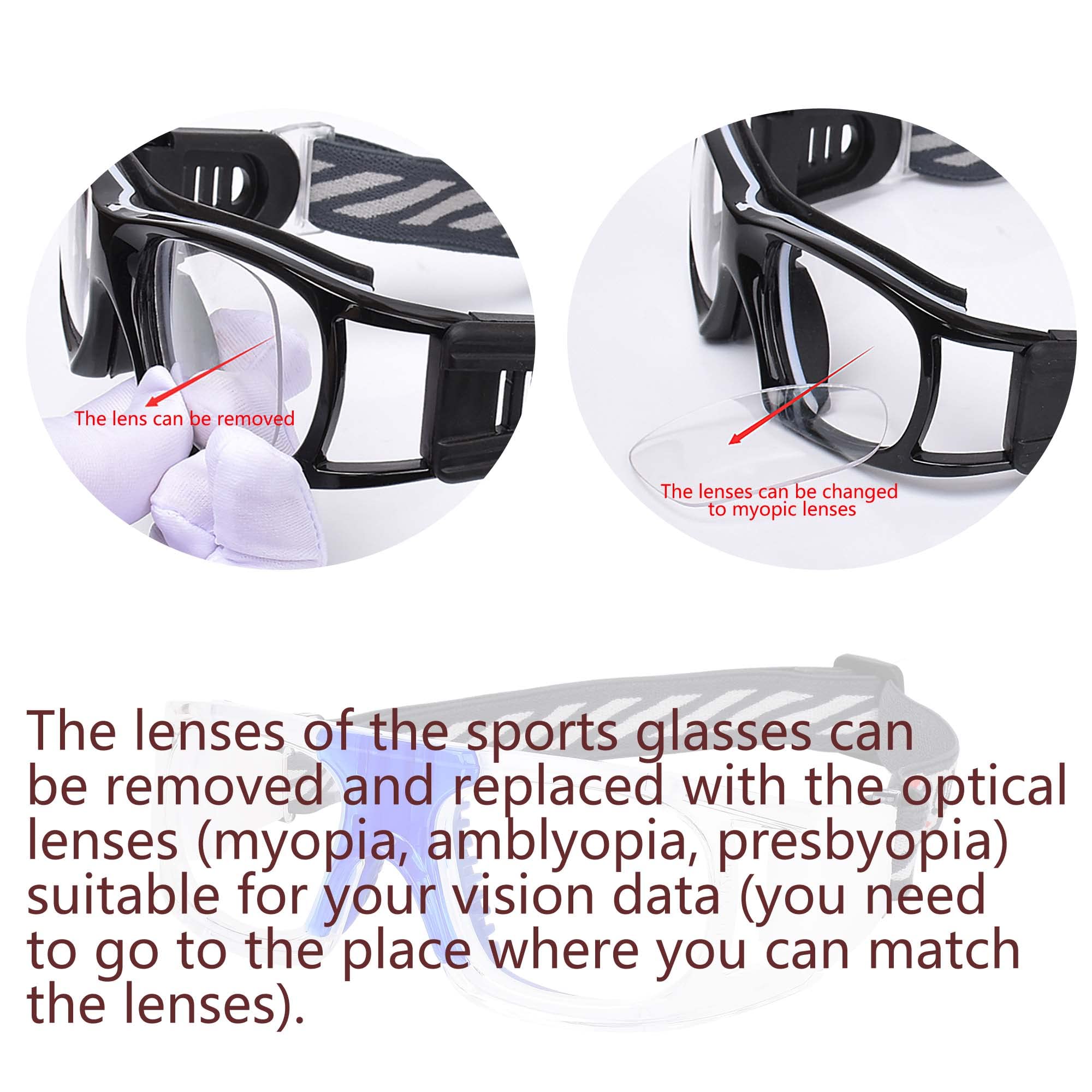 Anti-Fog Sports Goggles for Men - Protective Basketball Eyewear with Clear Vision - Perfect for Basketball, Cycling, Running & Outdoor Activities