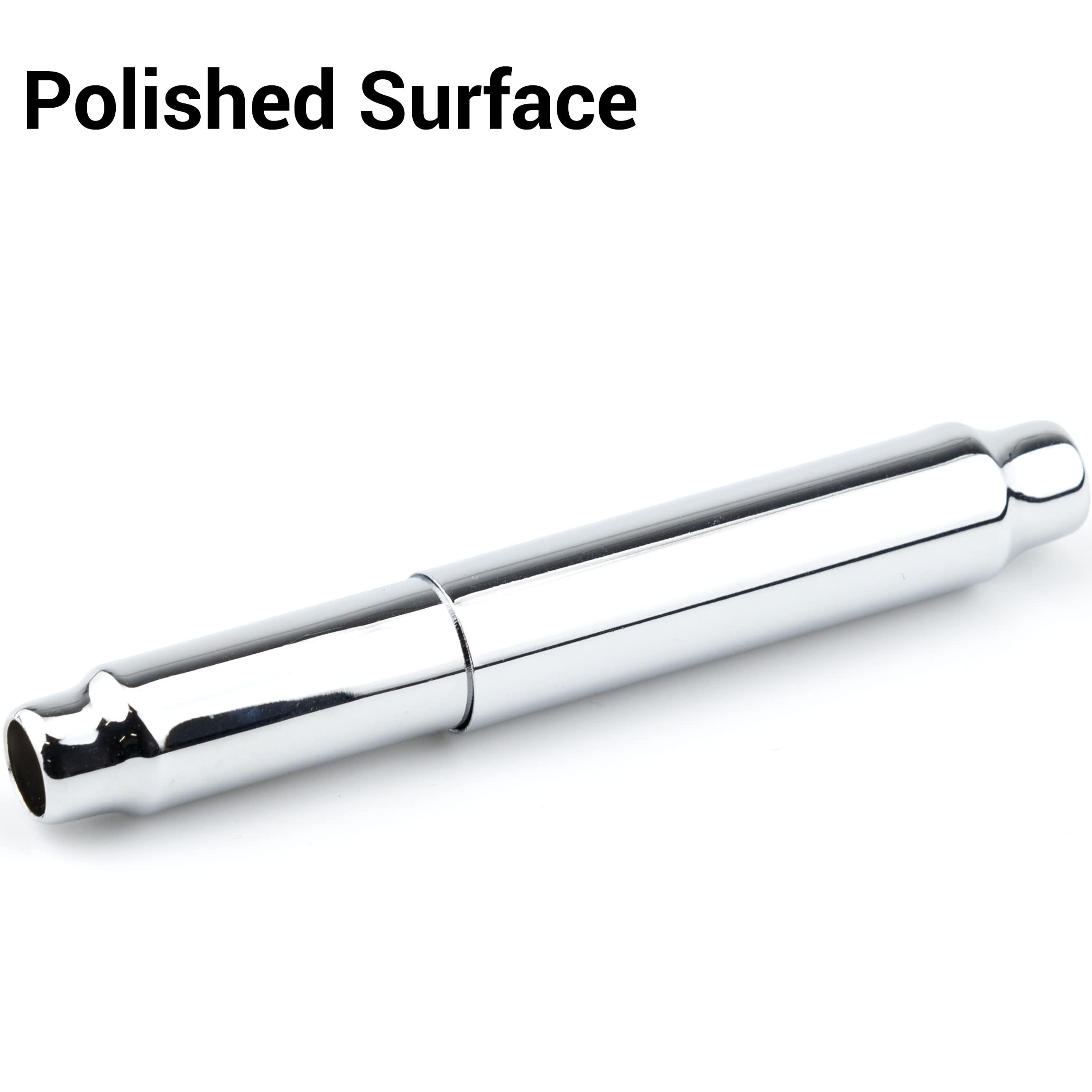 Stainless Steel Spring Loaded Toilet Paper Holder Replacement Rod - Chrome Plated Bathroom Tissue Roller for Home, RV & Office Use