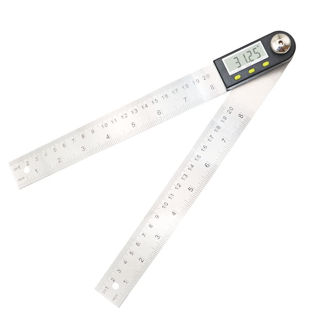 200mm Digital Protractor Inclinometer - Stainless Steel Electronic Angle Finder & Goniometer - Precision Level Measuring Tool for Woodworking, Metalworking, and Construction Projects
