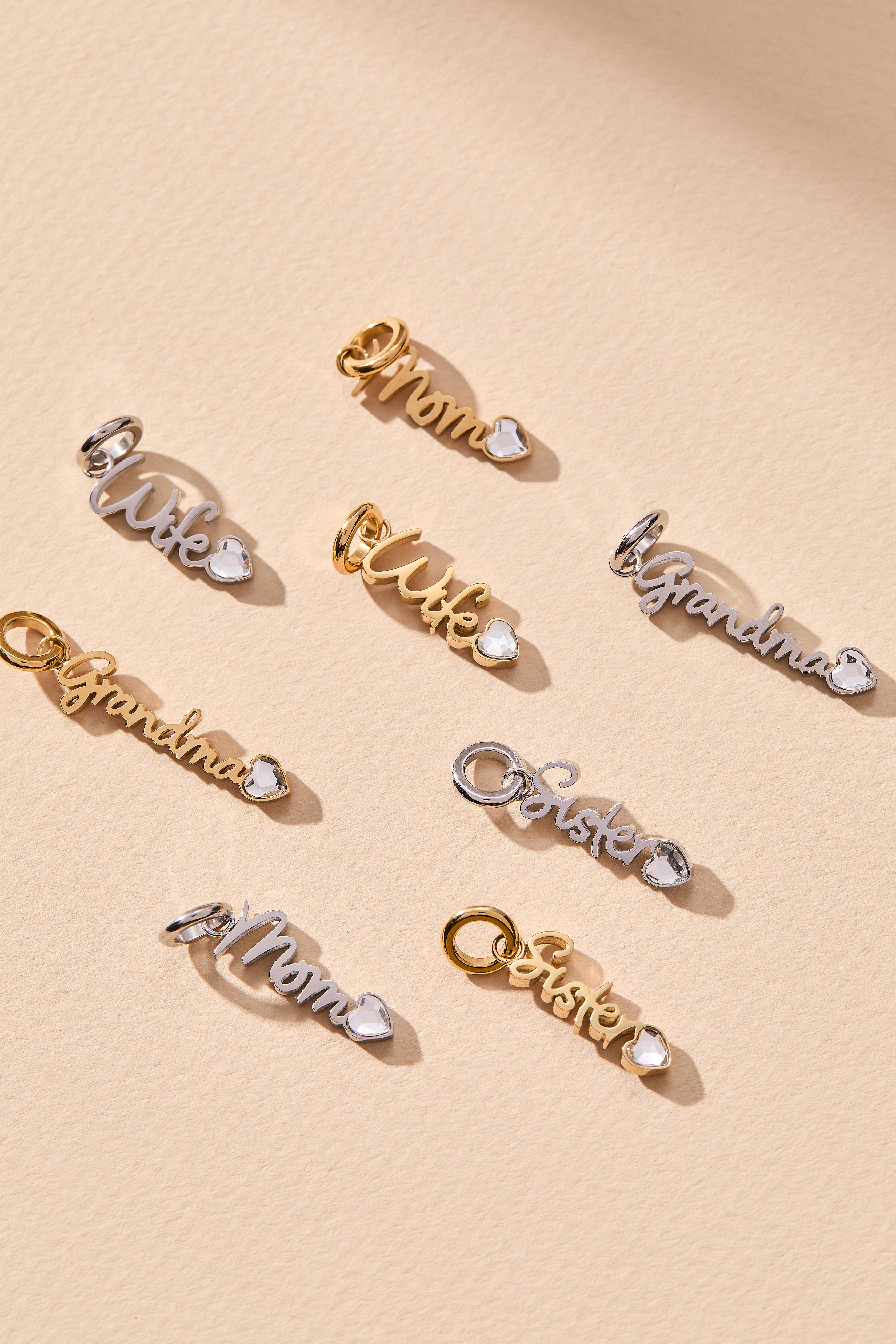 Elegant 'Sister' Interchangeable Charm Pendant - Perfect for Necklaces, Bracelets & Gift Giving