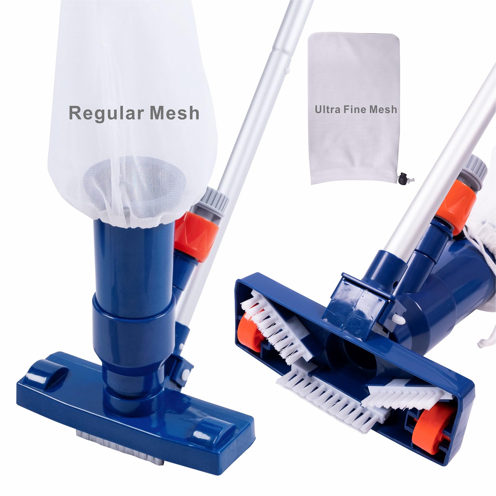 Upgraded Pool Spa Jet Vacuum Cleaner with Brush & 56