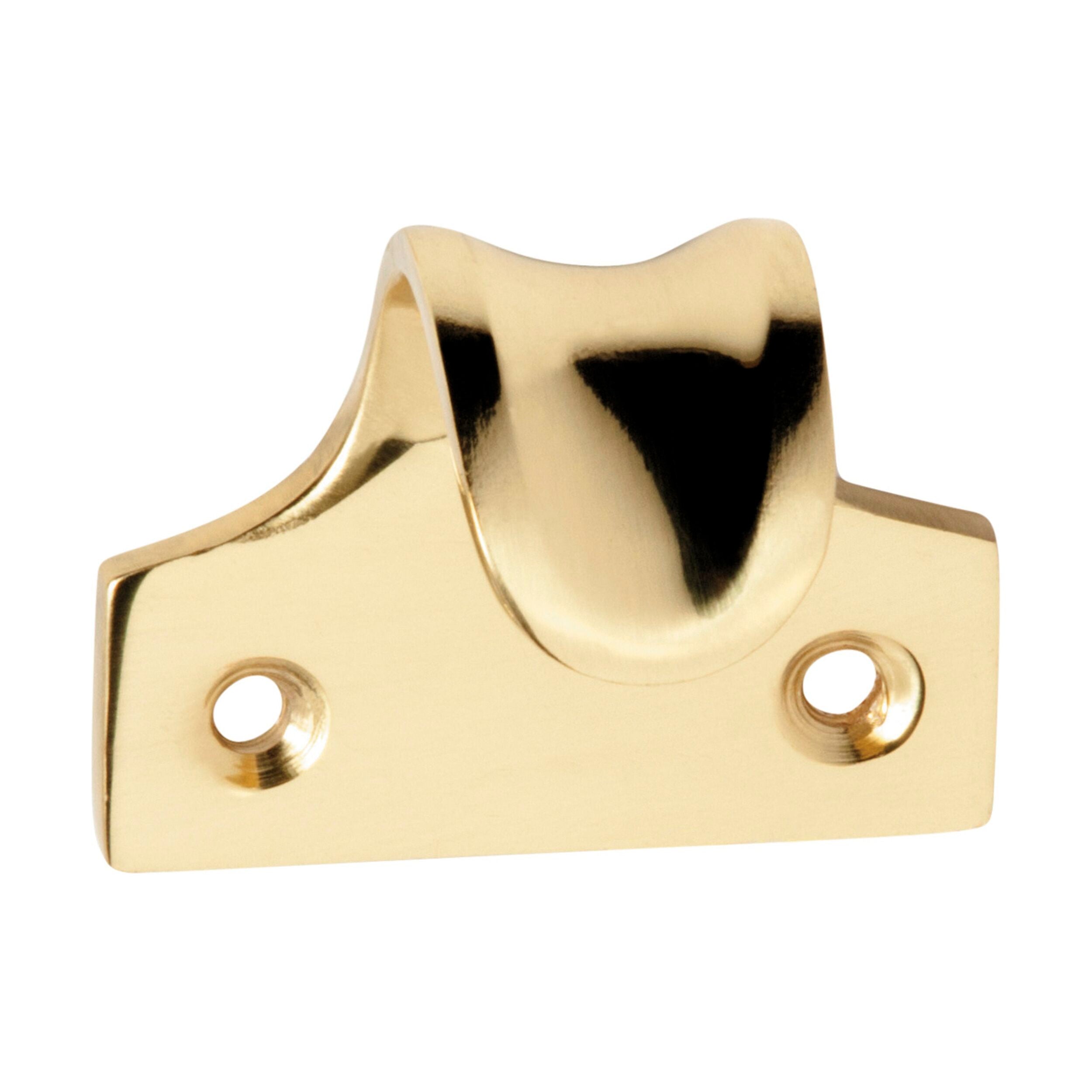 Polished Brass Sash Lift 1637 - 38mm x 45mm x 30mm Dished Design for Windows & Doors | Vintage Home Hardware Upgrade