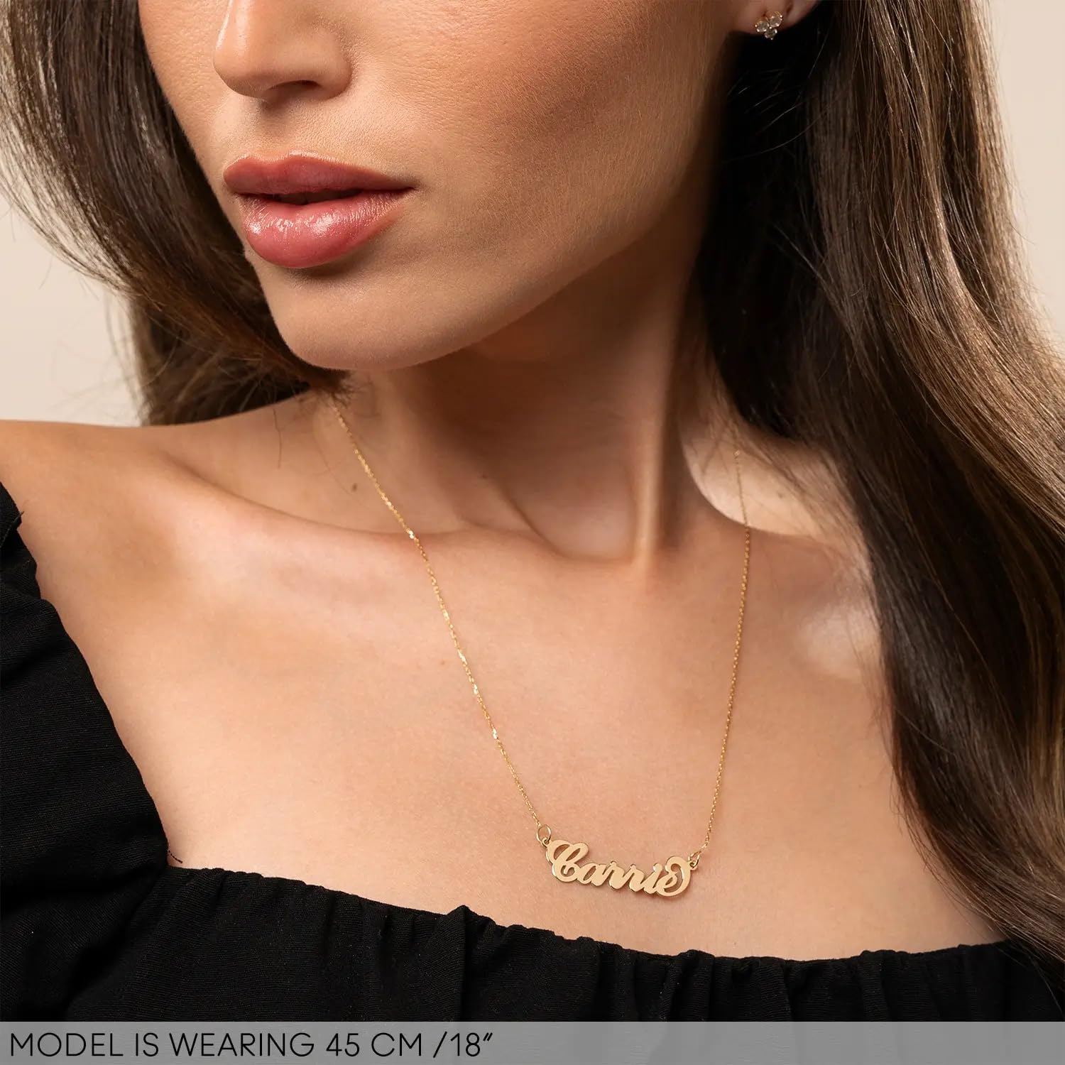 Personalized Carrie Name Necklace - Custom Engraved Dainty Gold/Silver Jewelry for Women - Unique Gift for Christmas, Mother's Day, Anniversary - Perfect for Date Night, Bridal Shower & Special Occasions