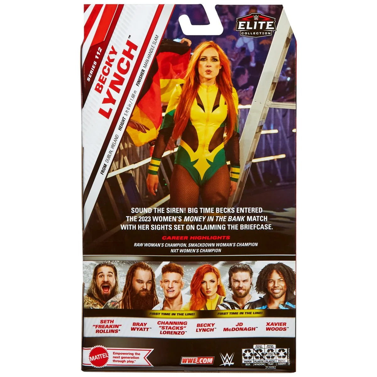 Becky Lynch WWE Elite Collection Series 112 Action Figure - Authentic Wrestling Toy for Collectors & Fans - Perfect for Display, Play & WWE Themed Parties