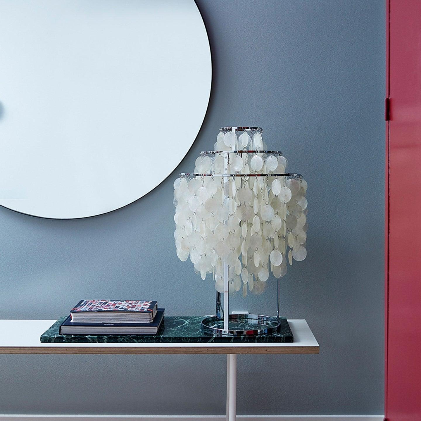 Modern Round Shell Table Lamp - Elegant Bedside & Living Room Lighting for Home Decor - Perfect for Bedrooms, Offices, and Cozy Reading Nooks