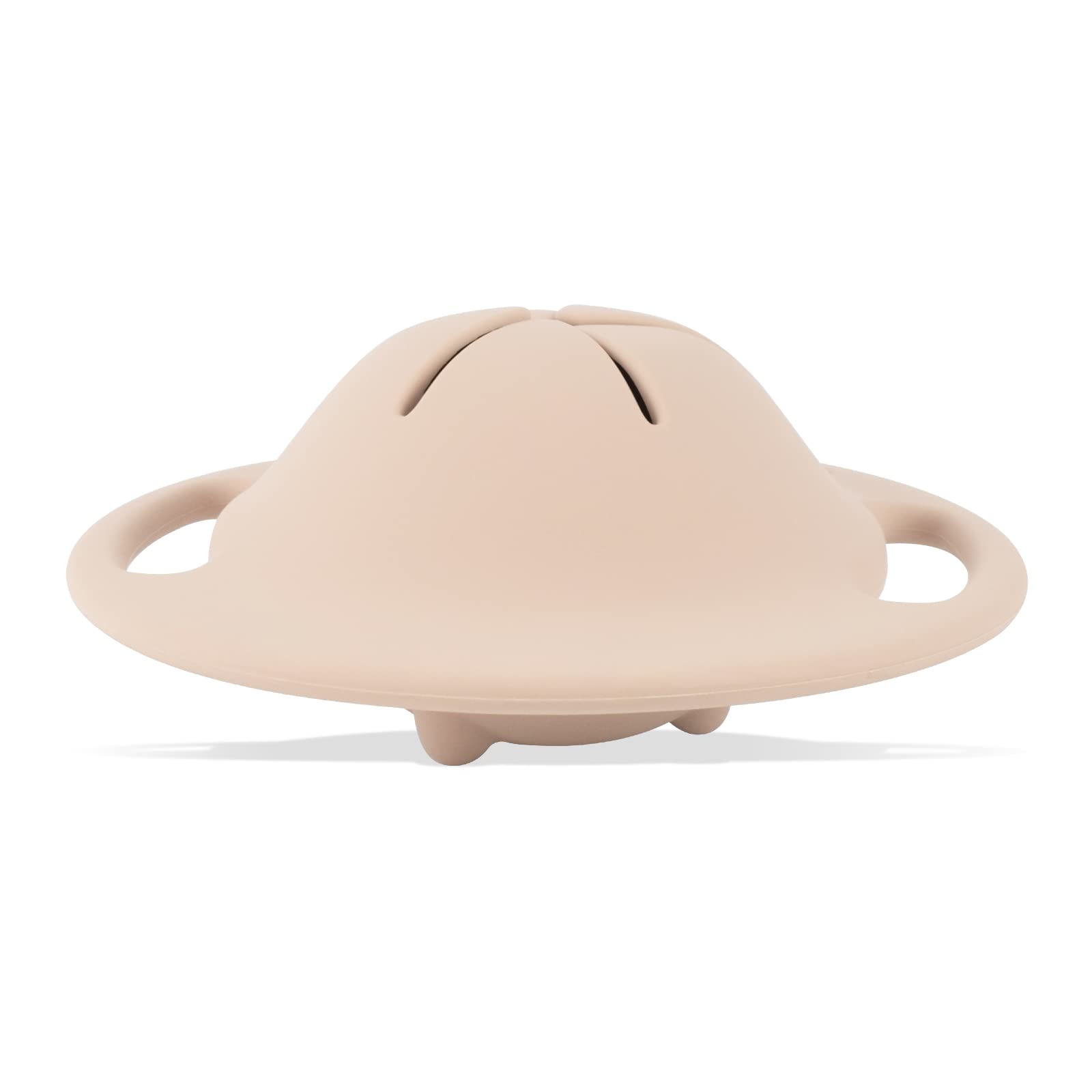 MEME BABY Spill-Proof Silicone Snack Cup for Babies & Toddlers - Beige | On-the-Go Feeding