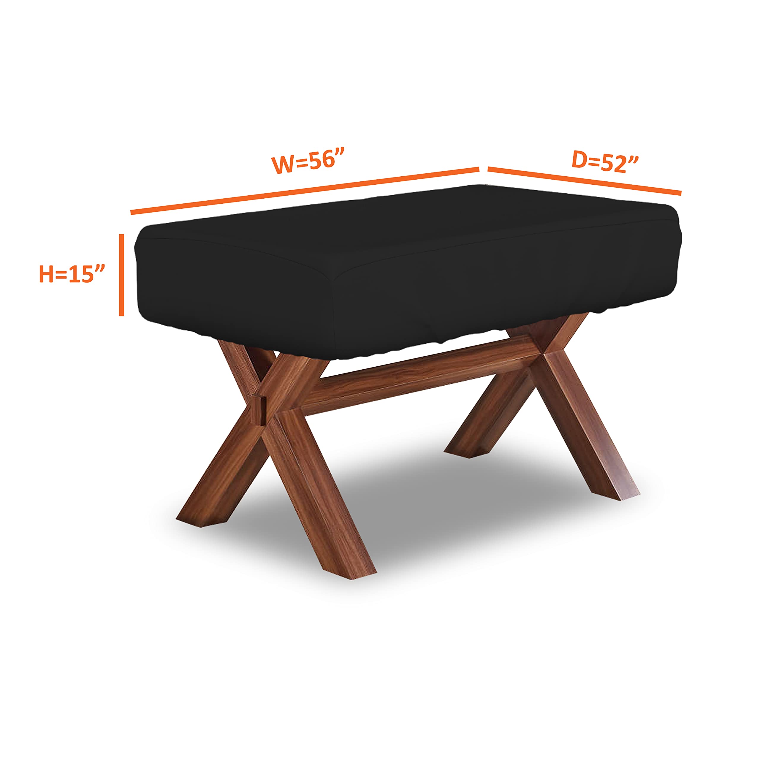 Waterproof Foosball Table Cover 12 Oz - Heavy Duty Weather Resistant Outdoor Game Table Cover with Elastic Edges (56