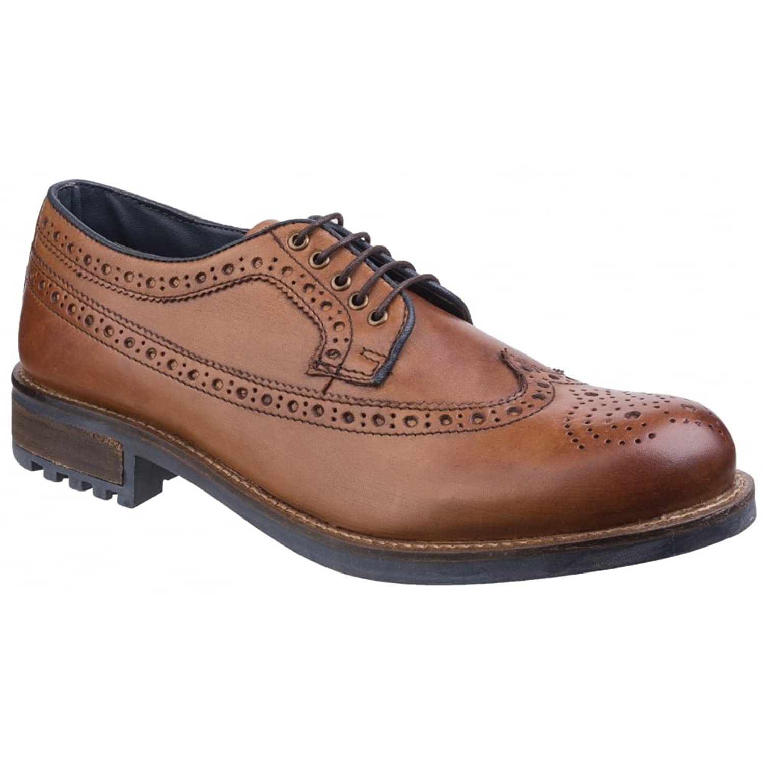 Men's Poplar Brogue Leather Dress Shoes - Classic Oxford Style for Formal & Business Wear - Perfect for Weddings, Office & Special Occasions
