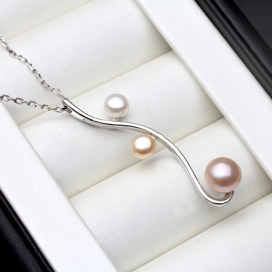 Dorothea Natural Pearl 925 Sterling Silver Bridal Necklace - Elegant Wedding Jewelry for Bride, Bridesmaid & Special Occasions | Multiple Color Options