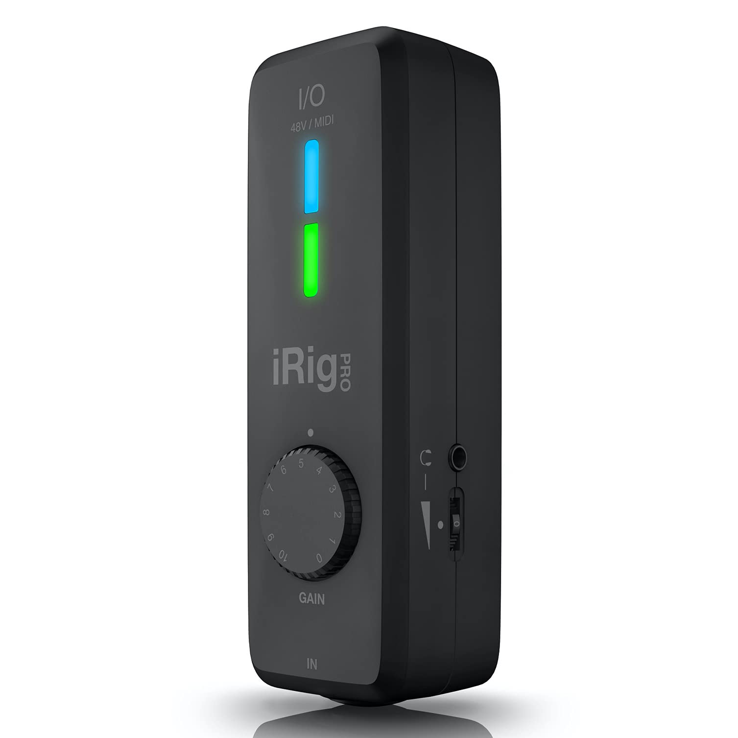 IK Multimedia iRig Pro I/O Audio Interface - 24-bit/96kHz Recording for Guitar, Bass & XLR Mics - Compatible with iPhone, iPad, Mac, PC (USB-C/Lightning/USB) - Perfect for Home Studio, Podcasting & Mobile Music Production