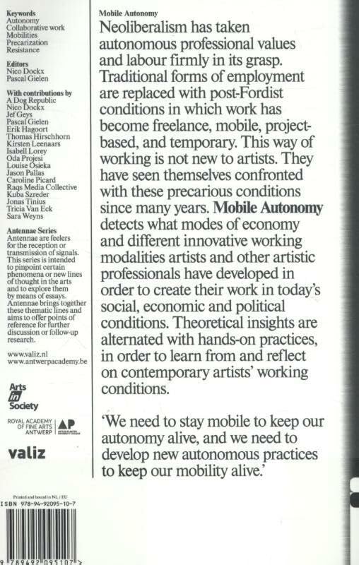 Mobile Autonomy: Exercises in Artists' Self-Organization - Art Theory Book for Contemporary Artists & Collectors | Perfect for Studio Practice, Academic Research & Art Collection Development