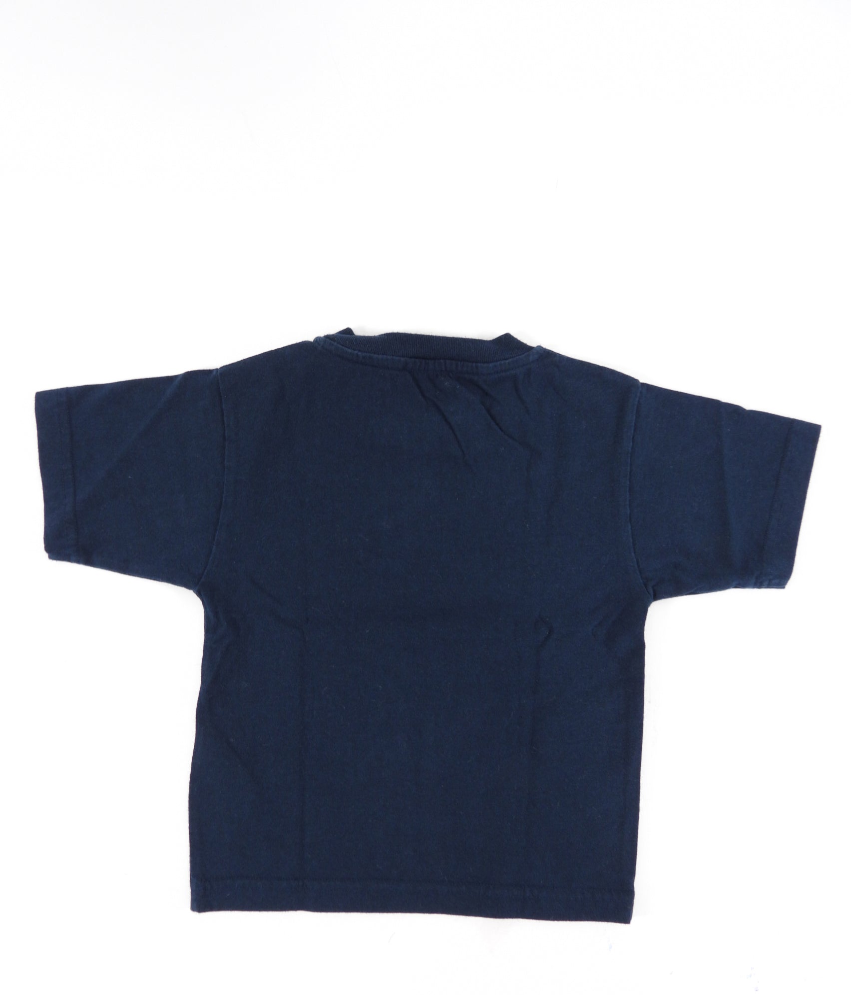 Balenciaga Kids Navy Logo T-Shirt for Boys & Girls - 100% Cotton Casual Tee - Perfect for Playdates, School & Family Outings (Size 2Y)