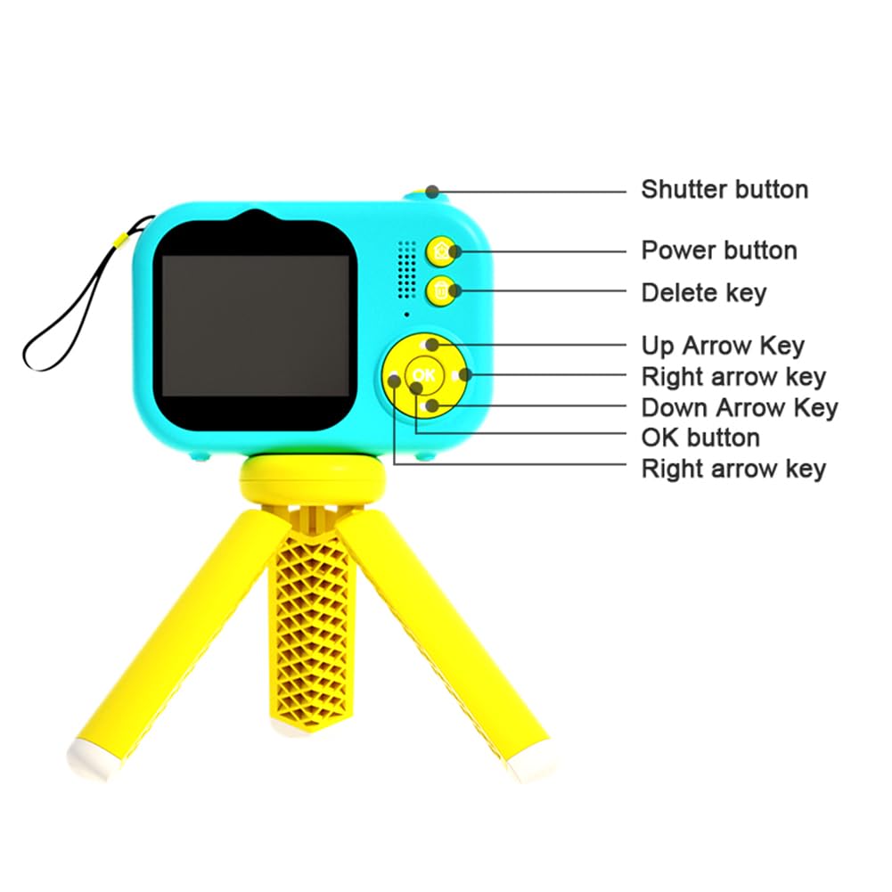 Marran S11 48MP HD Dual-Lens Kids Camera with Photo & Video - Handheld Stabilizer Bracket, Easy Installation, Blue | Perfect for Children's Photography, Vlogging & Family Moments