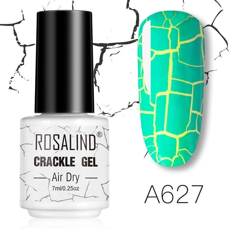 BELLE GAGA™ ROSALIND Crackle Gel Nail Polish - 7ml Quick Dry Crack Effect Nail Art Gel for Manicure, Self-Nail & Salon Use | Perfect for DIY Nail Designs, Home Manicures & Professional Nail Artistry (A627)