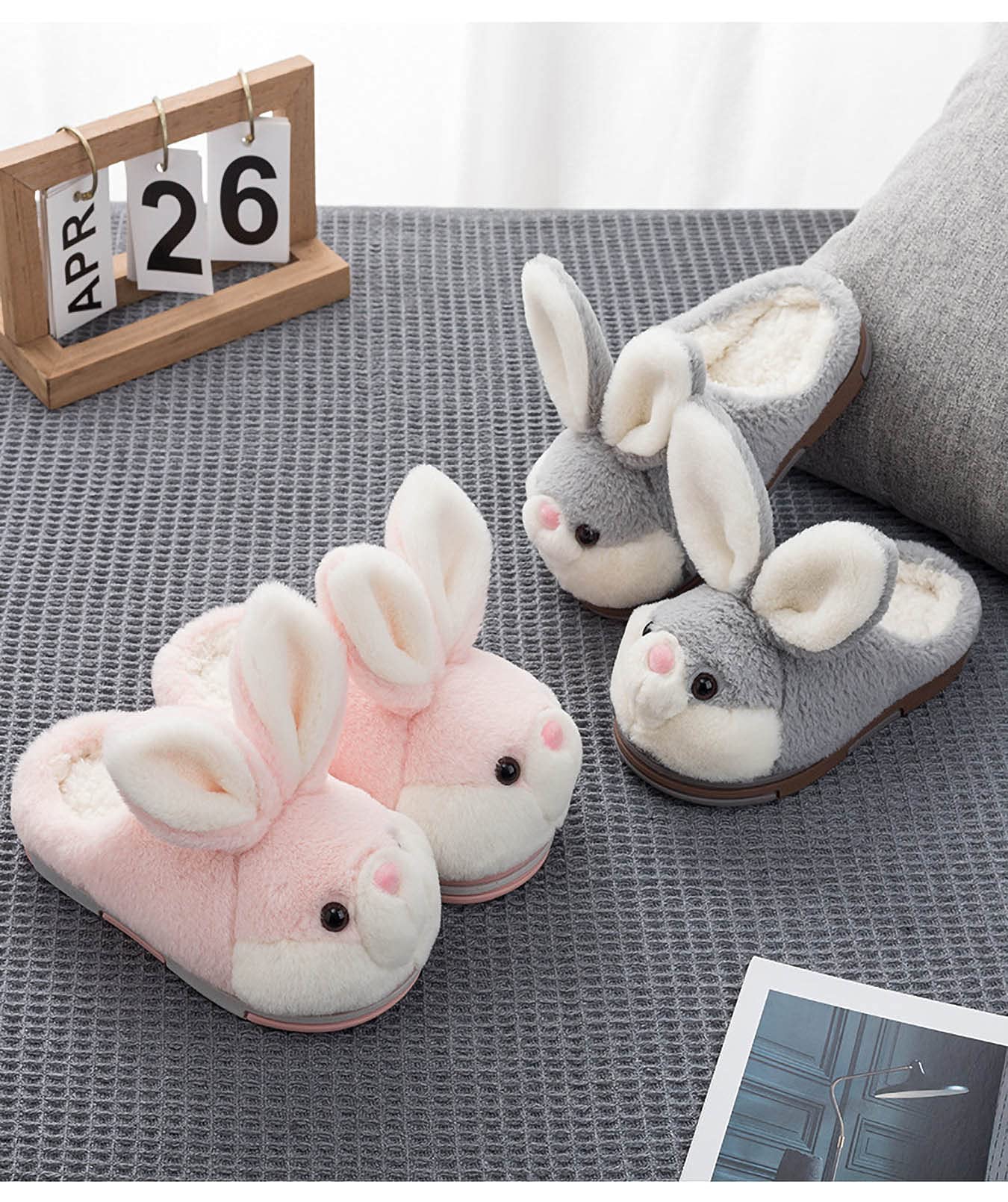 ACDIAC Women's Plush Bunny Slippers - Cozy Fuzzy Rabbit House Slippers for Women | Soft Indoor/Outdoor Comfort for Lounge, Bedroom & Gift Giving