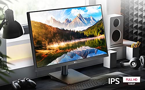 LG 24MP400-B 24 Inch Full HD IPS Monitor with FreeSync & Reader Mode - Matte Black for Home Office, Gaming & Entertainment