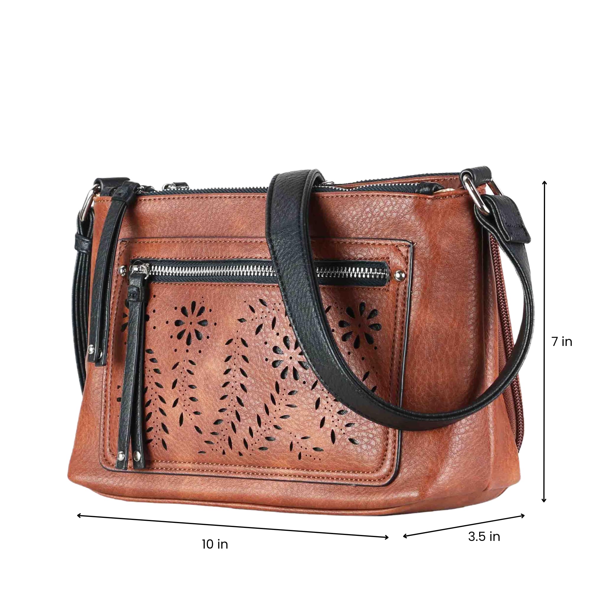 Hailey Concealed Carry Crossbody Purse - Secure Faux Leather Handbag with Locking Gun Compartment & Adjustable Strap for Women | Perfect for Everyday Carry, Travel & Personal Safety