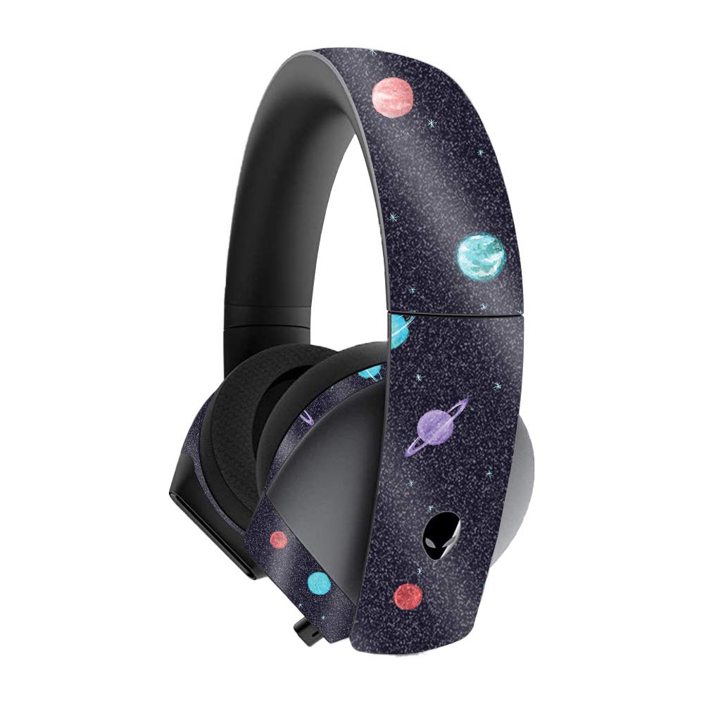 MightySkins Glossy Glitter Protective Skin Cover for Alienware 7.1 Gaming Headset - Bright Night Sky Design | Durable Scratch-Resistant Vinyl Decal | Easy to Apply & Remove | Made in USA | Perfect for Gamers, Streamers & Esports Enthusiasts