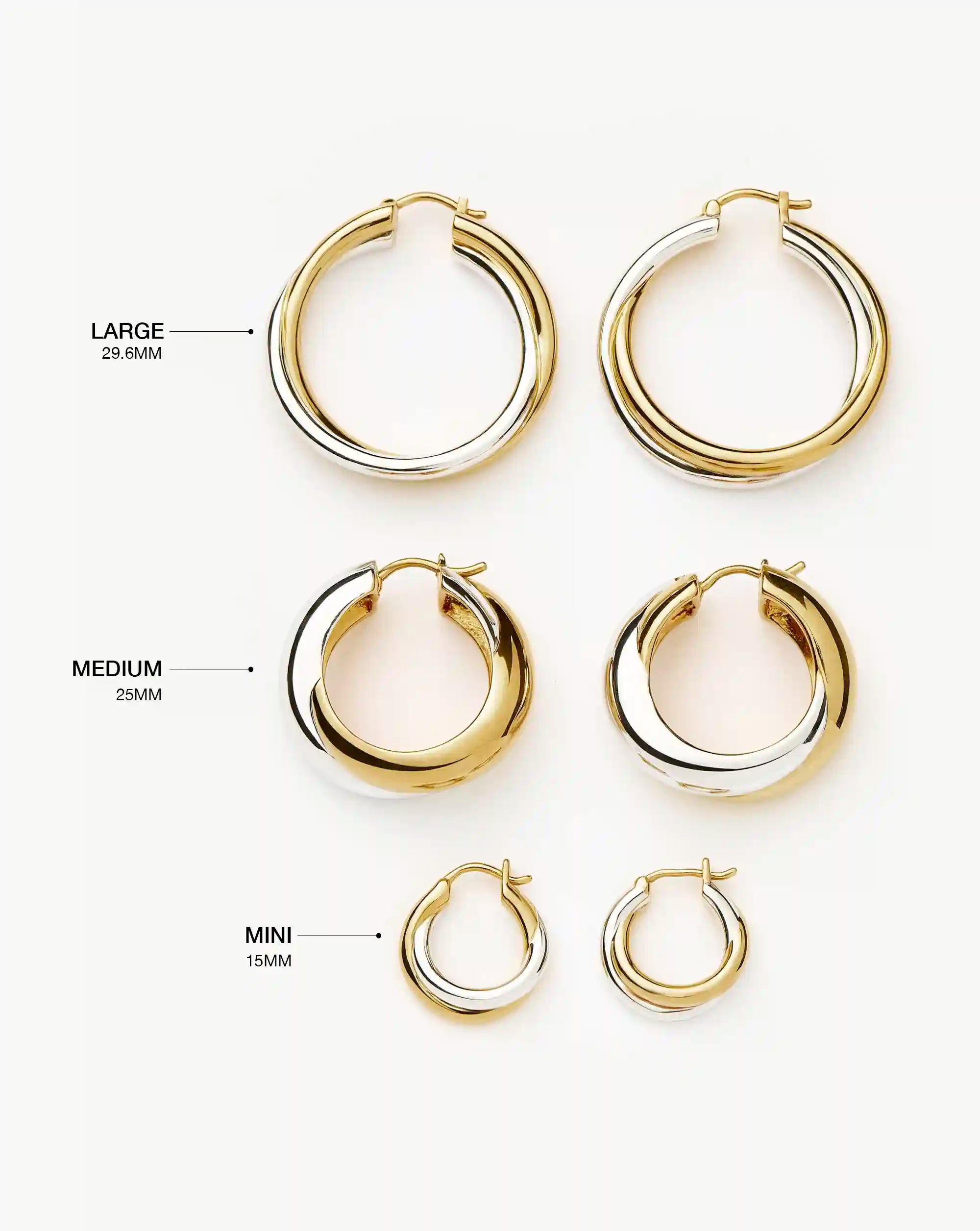 Lucy Williams Entwine Large Hoop Earrings - Mixed Metal Gold & Silver Statement Jewelry for Women | Elegant Everyday Wear & Special Occasion Accessories