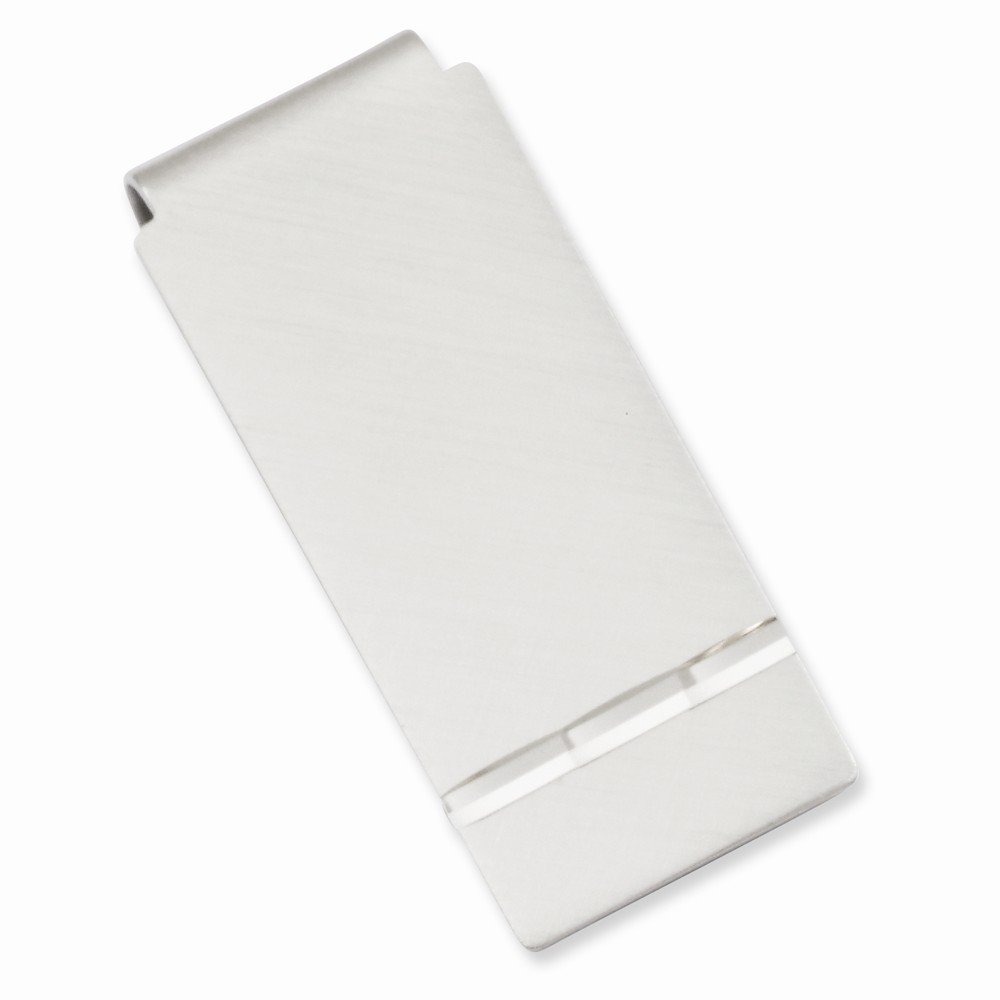 Premium Stainless Steel Florentine Hinged Slim Business Credit Card Holder with Money Clip - 50mm x 23mm - Perfect for Men's Wallets, Business Cards & Cash Organization (Ideal for Professionals & Daily Use)