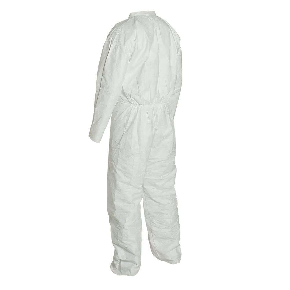 DuPont Tyvek 400 TY120S Disposable Protective Coverall - White, Medium (25 Pack) | Chemical & Biological Protection for Medical, Industrial & Hazardous Work Environments