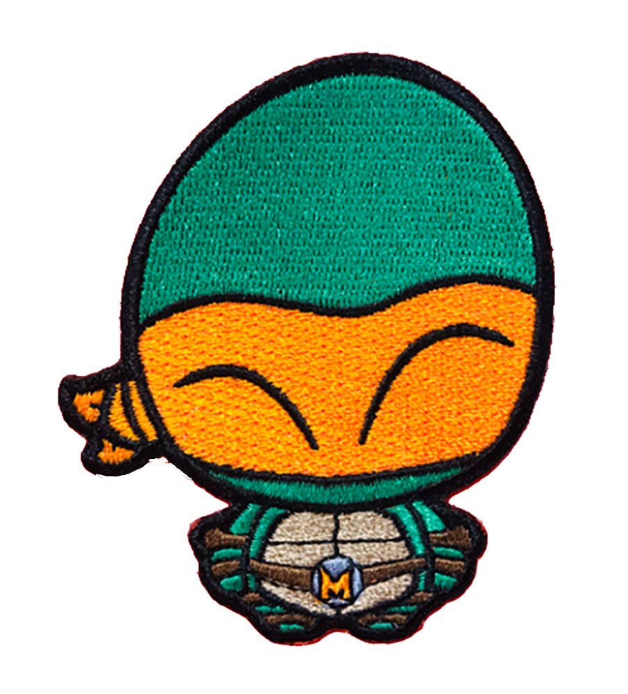Erjurself CG Orange Turtle Embroidered Iron-On Patch for DIY Crafts, Jackets, Backpacks & Denim - Fun Sew-On Applique for Kids & Adults