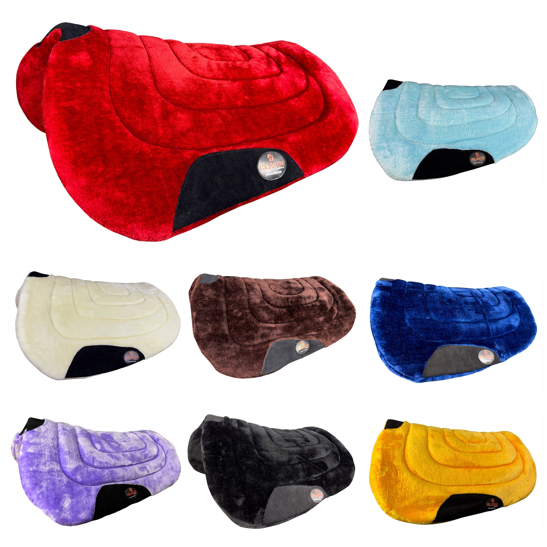 32X36 HILASON Western Endurance All-Purpose Fleece Saddle Pad for Horses - Comfortable & Durable Riding Pad for Trail, Ranch & Training Use
