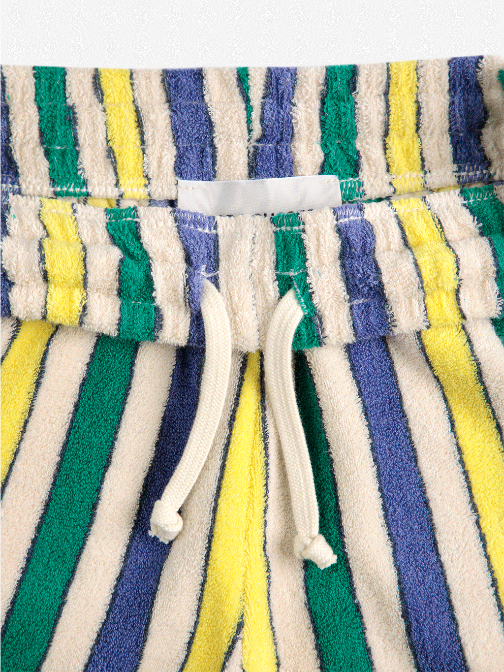 Bobo Choses Women's Multicolor Striped Terry Cloth Bermuda Shorts | Comfortable Casual Wear for Summer, Beach & Lounge