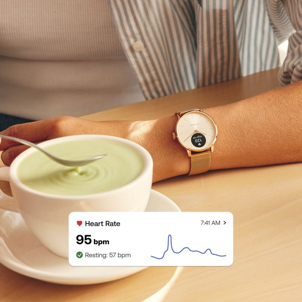 Withings ScanWatch Light (37mm) - Smart Hybrid Watch with Heart Rate Monitor, Sleep Tracking & Activity Tracker - Perfect for Fitness Enthusiasts & Health-Conscious Users