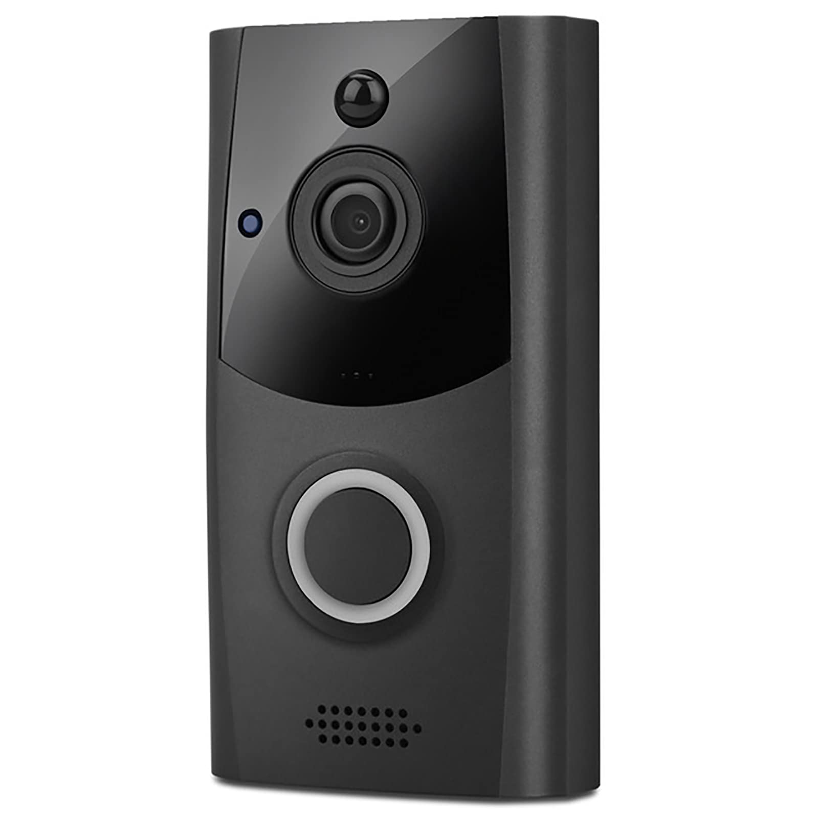 Wireless WiFi Smart Video Doorbell - 720P HD Camera, IP53 Waterproof, Night Vision & PIR Motion Detection, Low Power Intercom System (Black) - Perfect for Home Security, Apartment Entry, and Package Delivery Monitoring