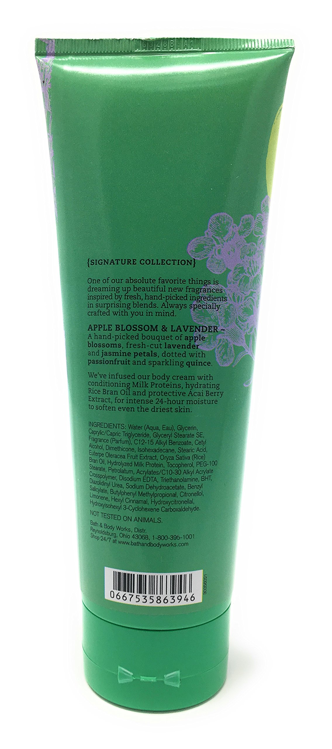 Bath & Body Works Apple Blossom & Lavender Body Cream - 8 oz (3 Pack) | Moisturizing Hand & Body Lotion for Dry Skin | Perfect for Daily Hydration, Spa Days & Gift Giving
