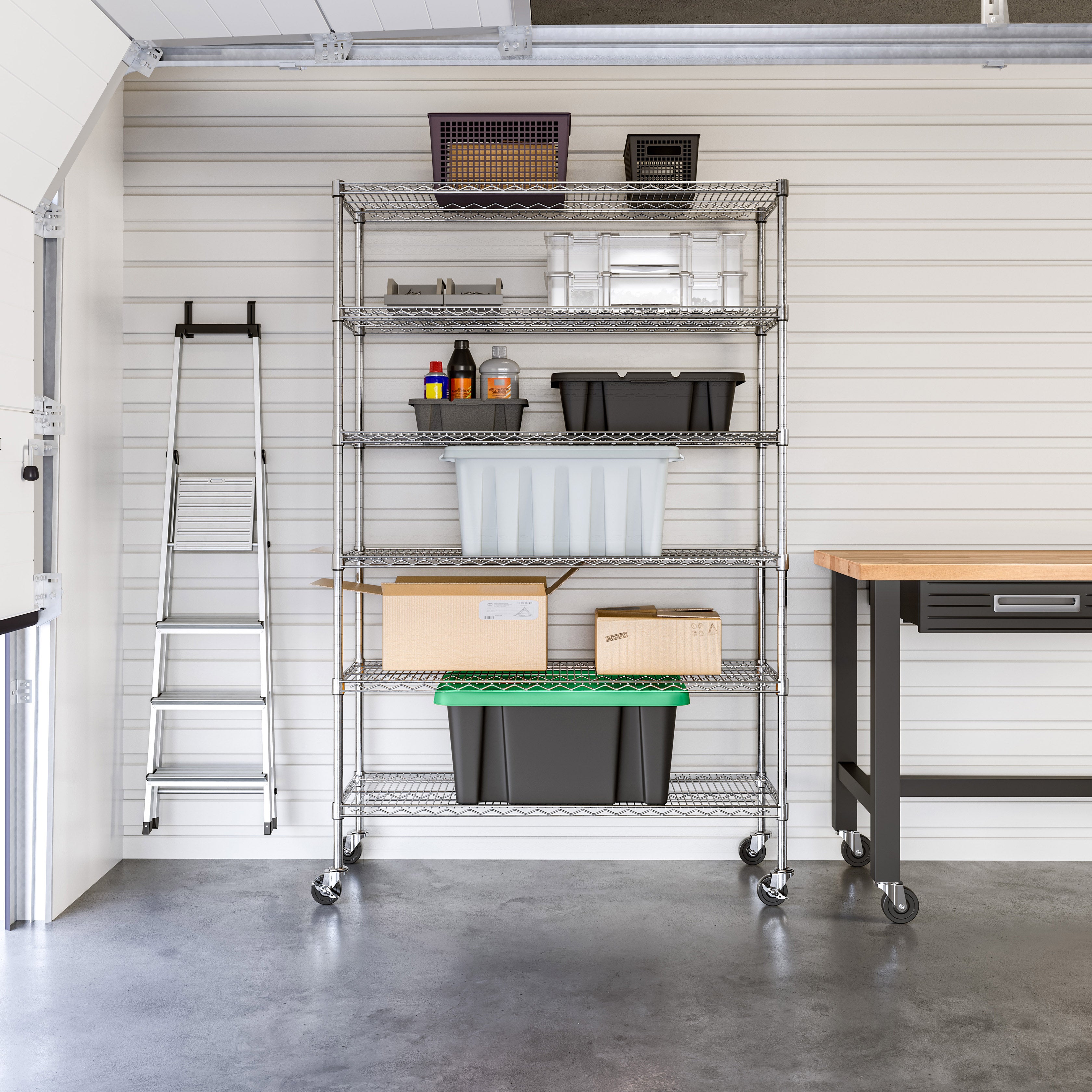 UltraDurable® 6 Tier NSF Certified Steel Shelving Unit - Heavy Duty Storage Rack for Garage, Warehouse, Kitchen & Pantry Organization