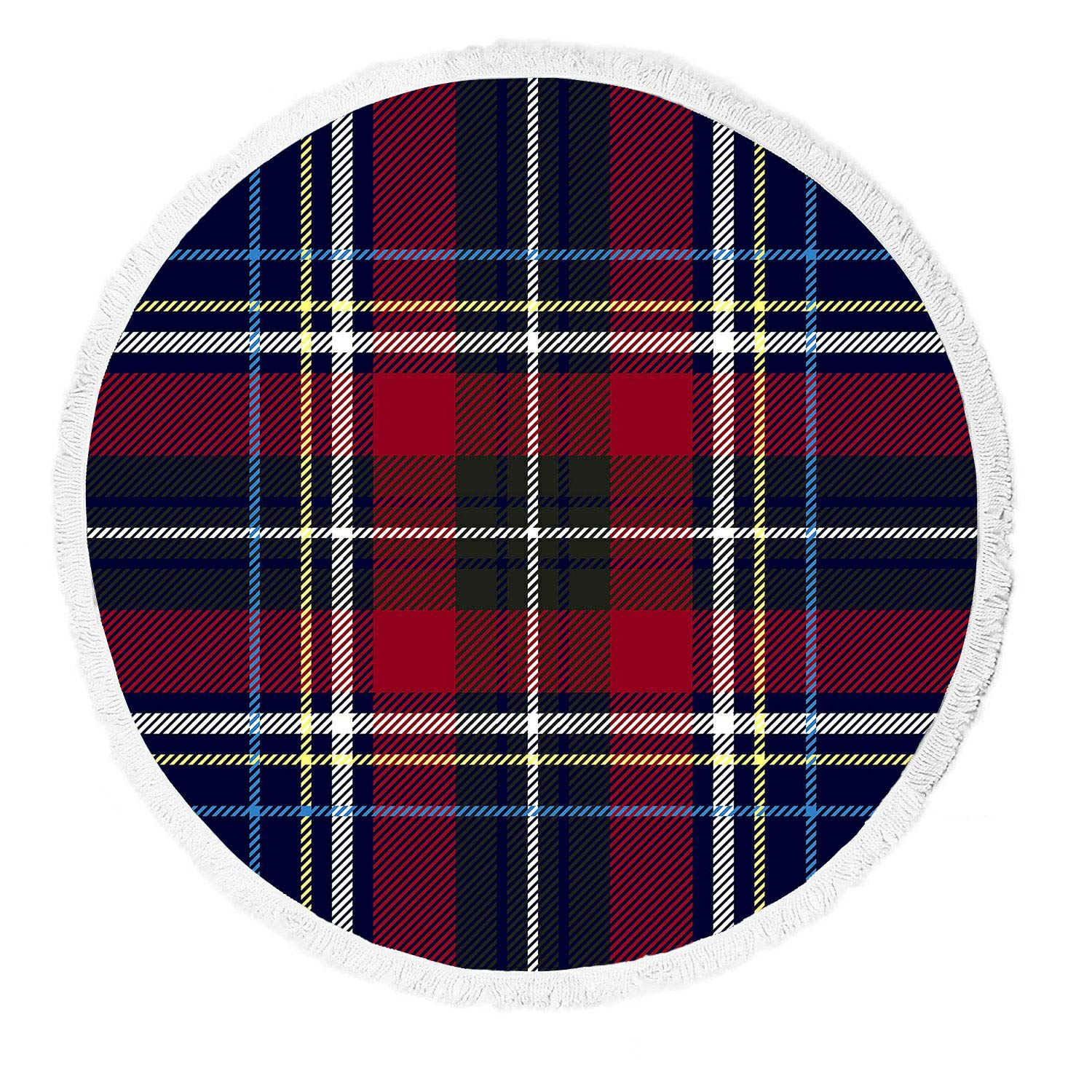 ABPHQTO Checkered Diagonal Plaid Beach Towel - Soft & Absorbent 60