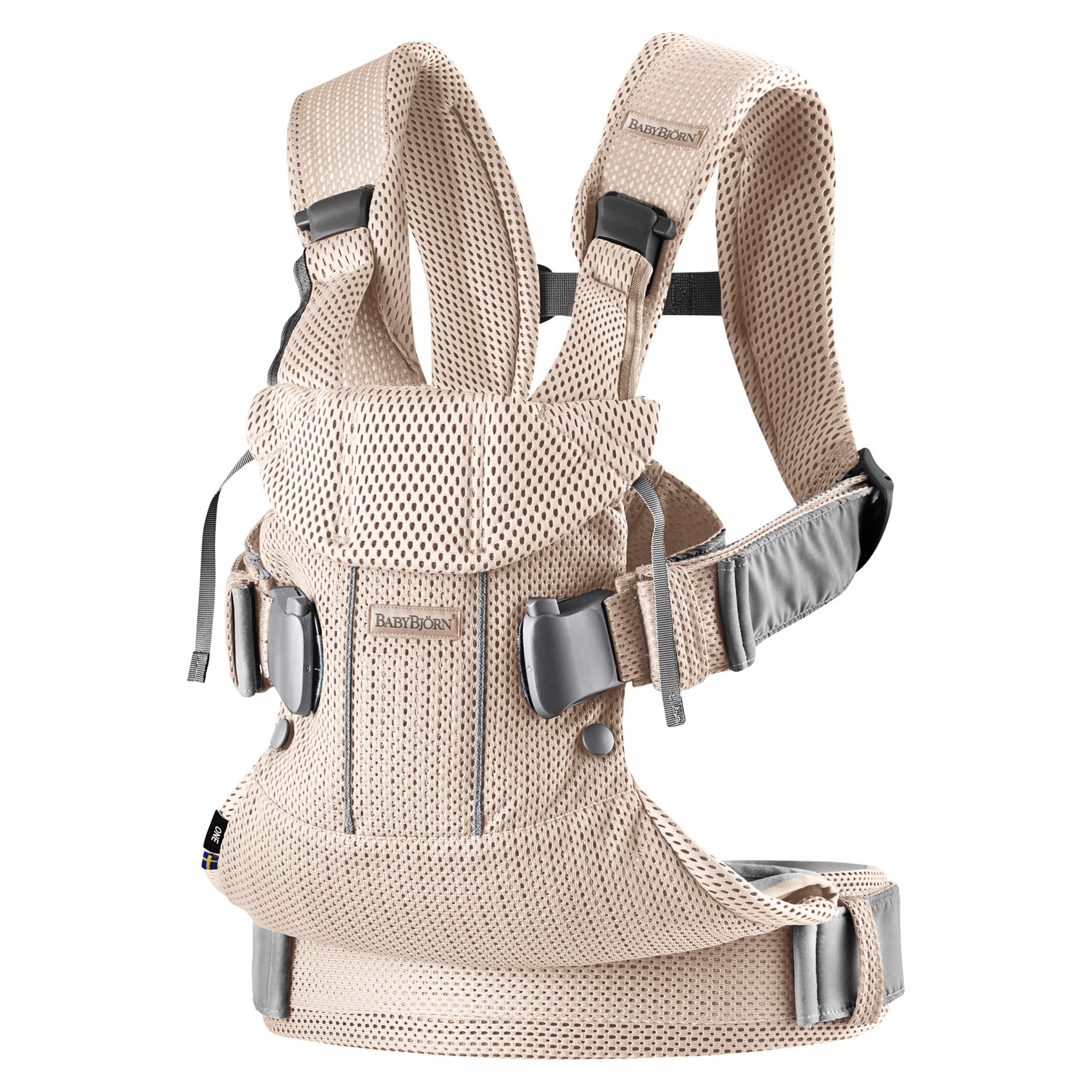 BabyBjörn Baby Carrier One Air - Breathable 3D Mesh Infant Carrier, Ergonomic Design for Newborns & Toddlers (Pearly Pink) | Perfect for Hands-Free Parenting, Travel & Outdoor Adventures
