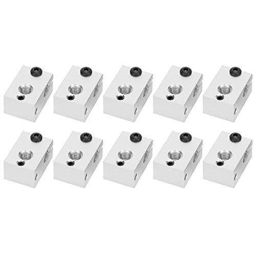 10Pcs Aluminum Heating Block with PT100 Sensor for V6 3D Printer - High-Temperature Extruder Nozzle Heater Accessories - Perfect for 3D Printing, DIY Repairs & Maker Projects