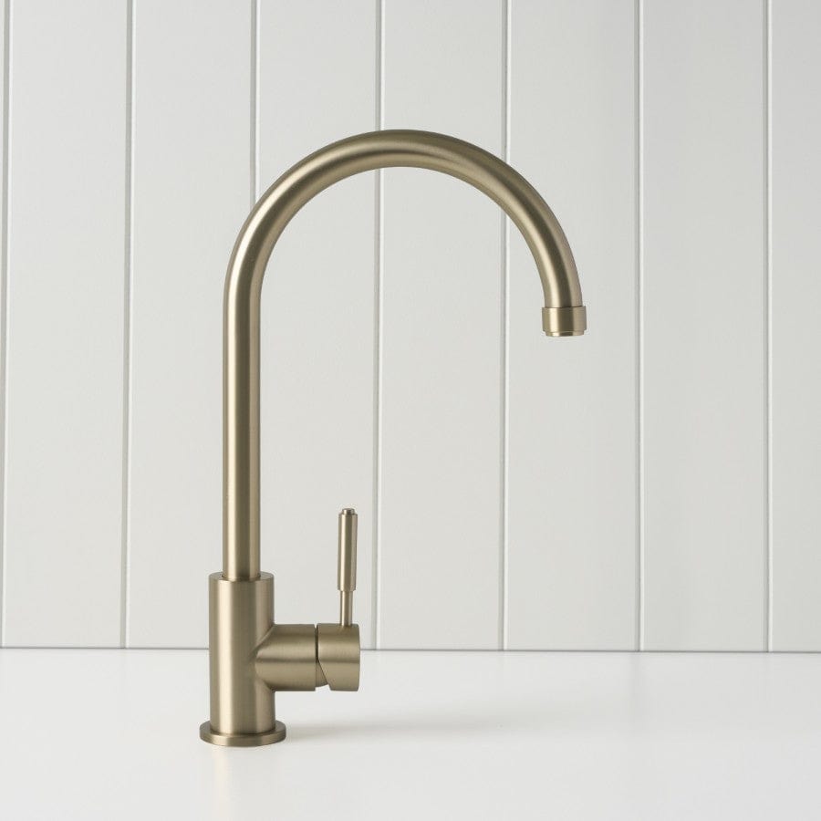 Premium Melbourne Round Kitchen Faucet - Warm Brushed Nickel Finish - Perfect for Modern Farmhouse & Contemporary Kitchen Sinks