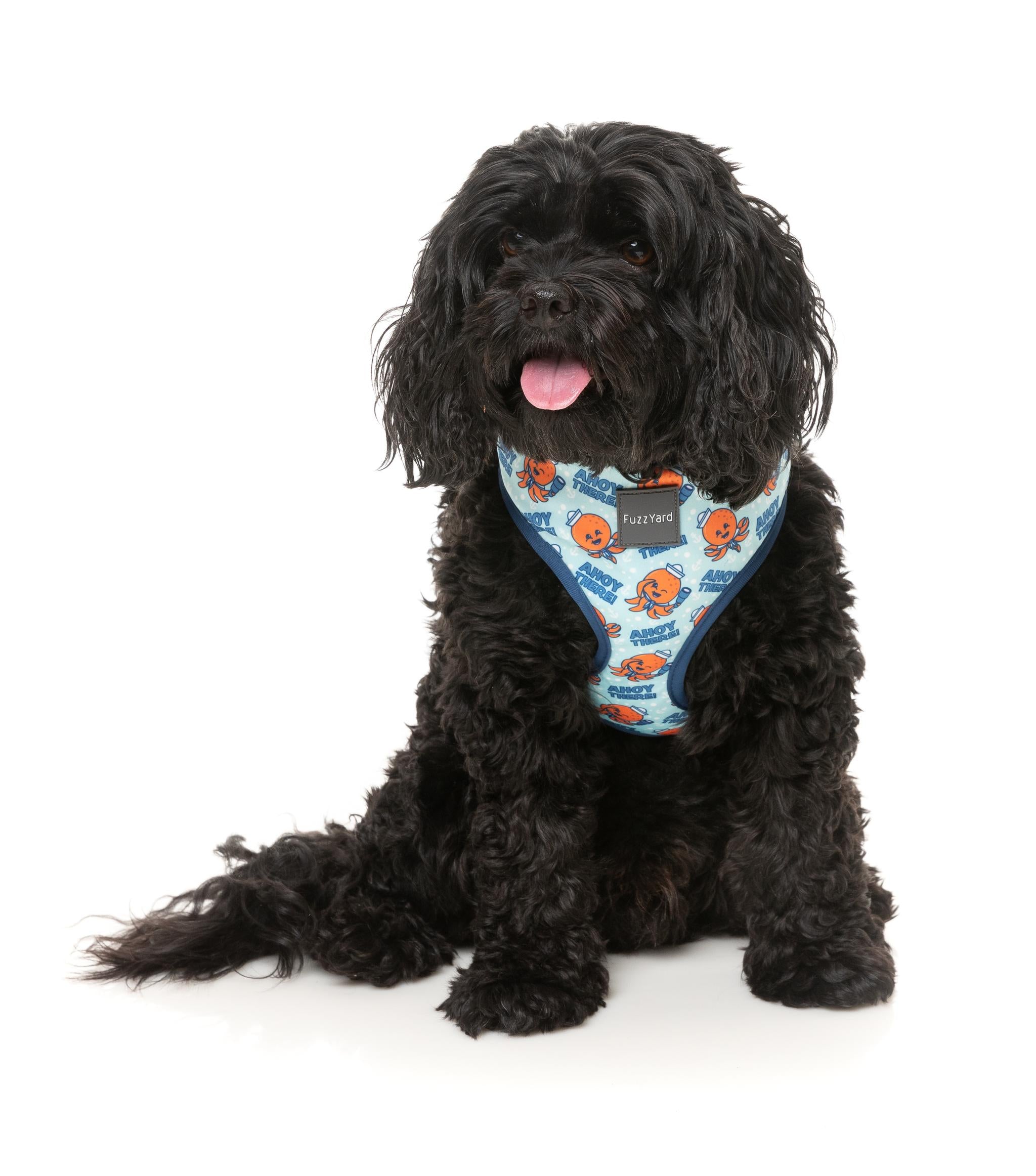 FuzzYard Ahoy There! No-Pull Dog Harness for Small & Medium Dogs - Adjustable Pet Vest with Reflective Strips for Safety - Perfect for Walking, Running & Outdoor Adventures