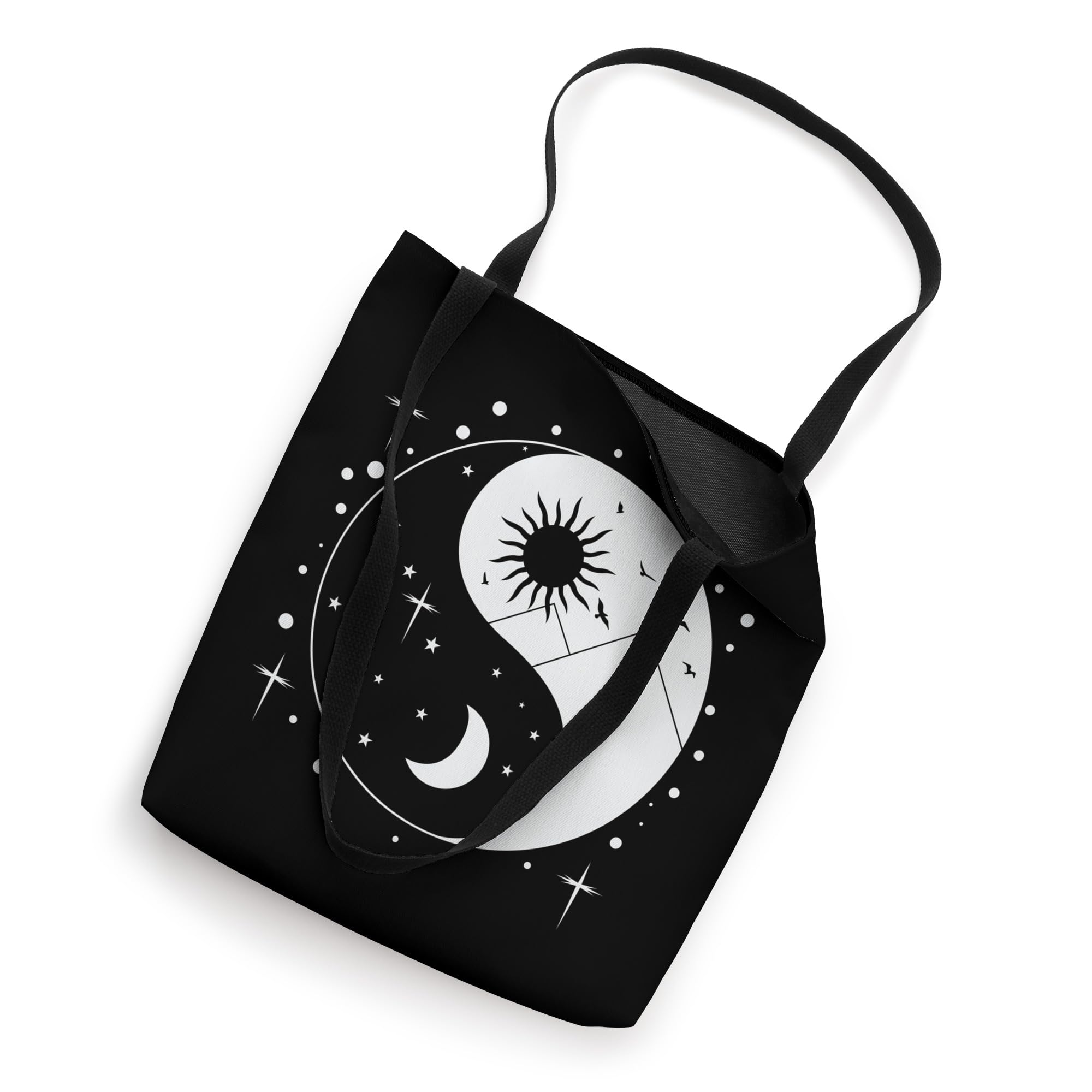 Yin and Yang Tote Bag - Stylish Cotton Canvas Shoulder Bag for Women & Men - Perfect for Work, Gym, Shopping & Travel Accessories