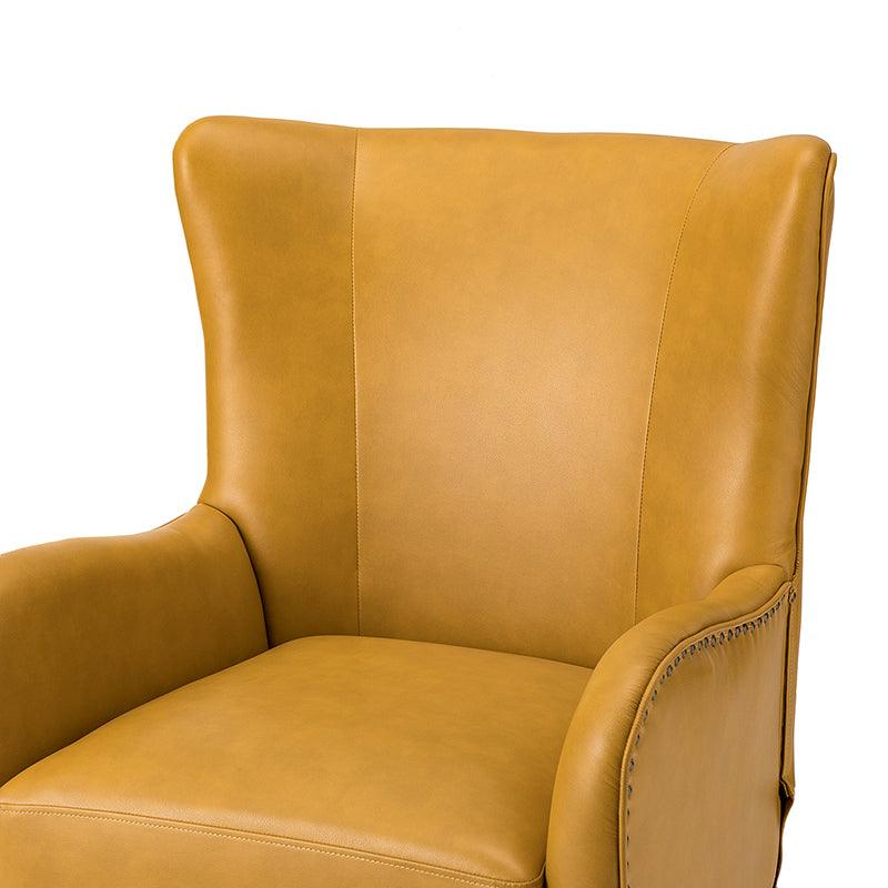Stylish Shepherd Wingback Vegan Leather Armchair - Modern PU Leather Accent Chair for Living Room, Bedroom & Office - Comfortable Mid-Century Design with Optional Types