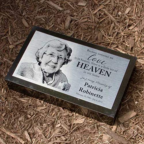 Premium Stainless Steel & Granite Memorial Headstone - Custom Grave Marker for Loved Ones, Pets (Dogs, Cats) - 10