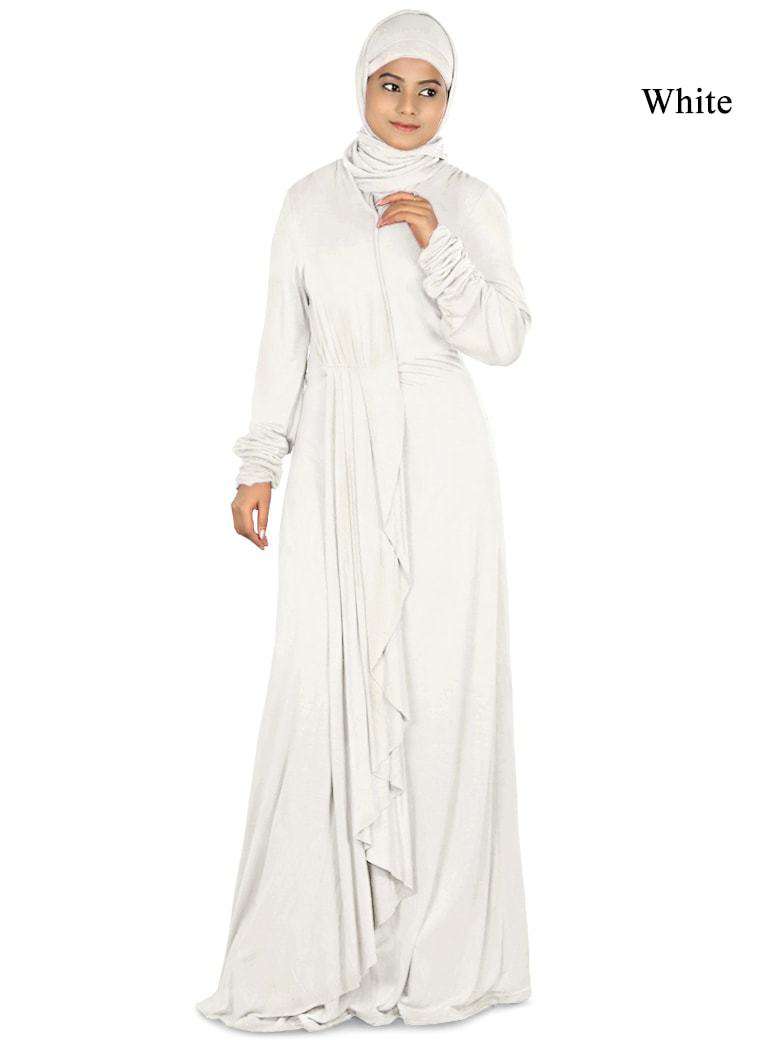 Elegant Iba Jersey Abaya - Modest Muslim Prayer Dress for Women - Perfect for Prayer, Mosque, and Special Occasions