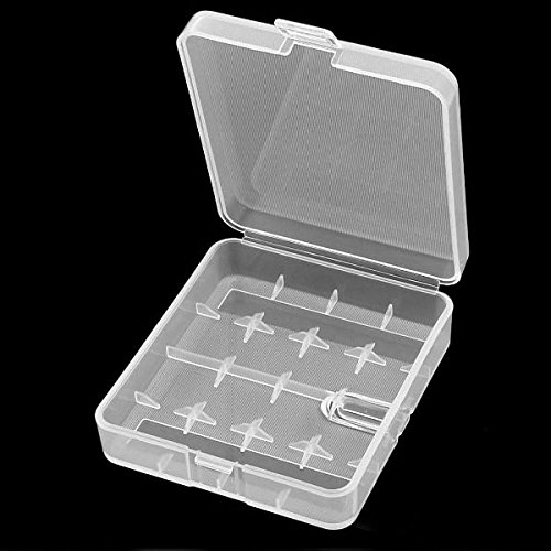 2-Pack 18650 Battery Storage Case - Durable Plastic Organizer Box Holder for 4x18650 Batteries (Black) - Perfect for Vape Mods, Flashlights & Electronic Devices Accessories